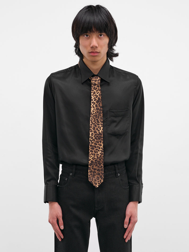 Cheetah Viscose Satin Necktie (GR10-CHEETAH)