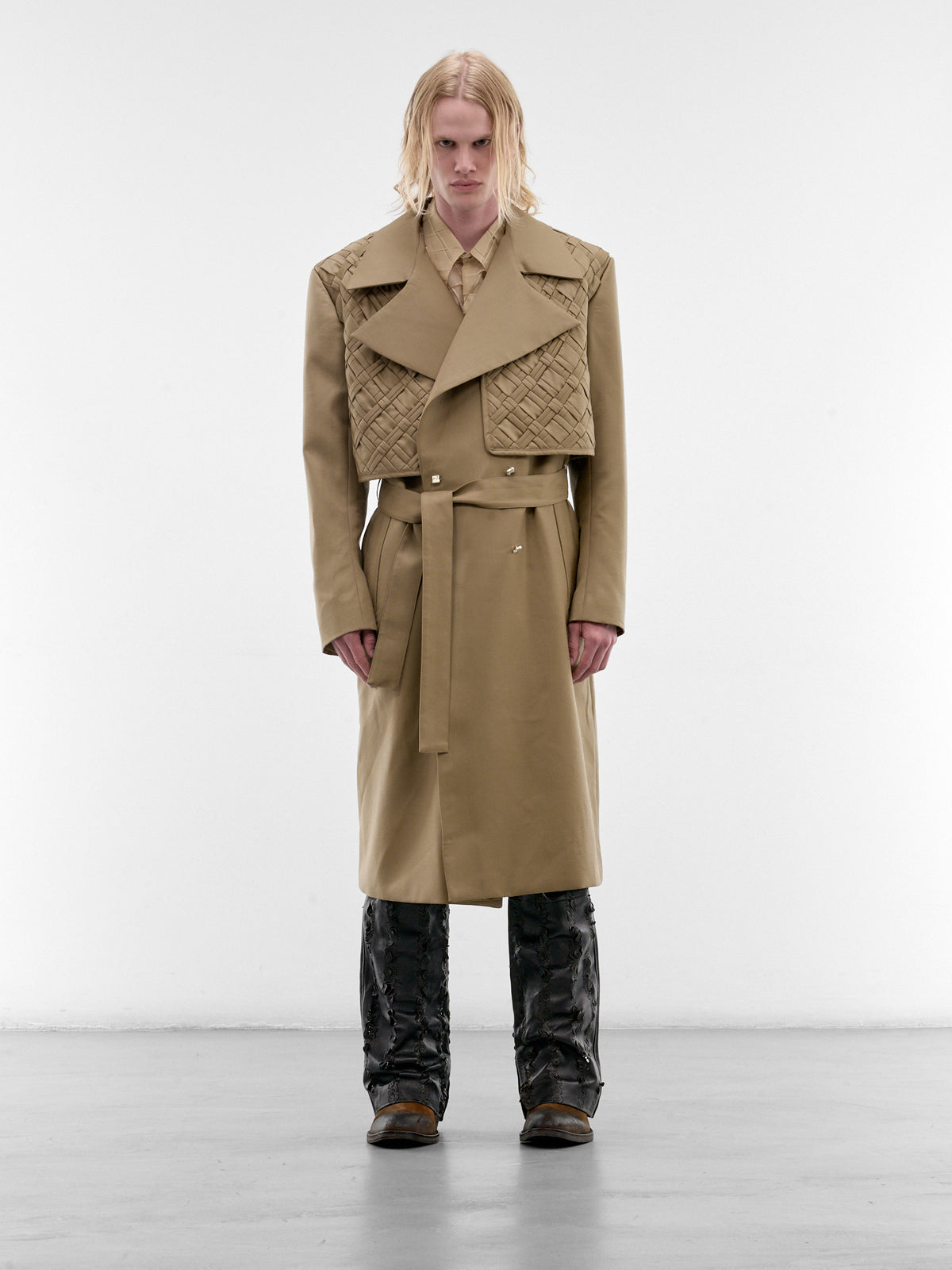 Beige Grandote Wool Trench Coat (GRANDOTE-COAT-BEIGE)