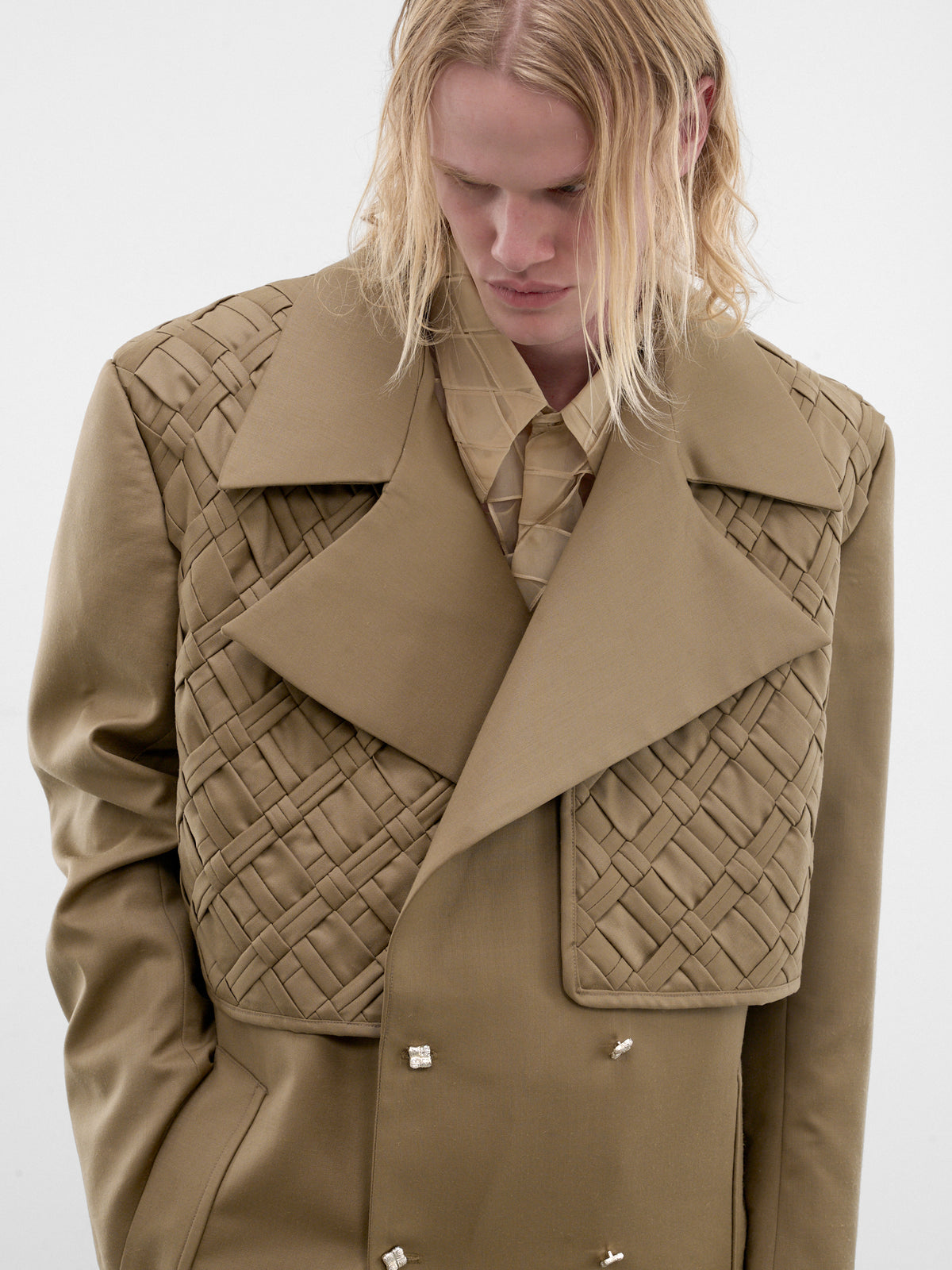 Beige Grandote Wool Trench Coat (GRANDOTE-COAT-BEIGE)