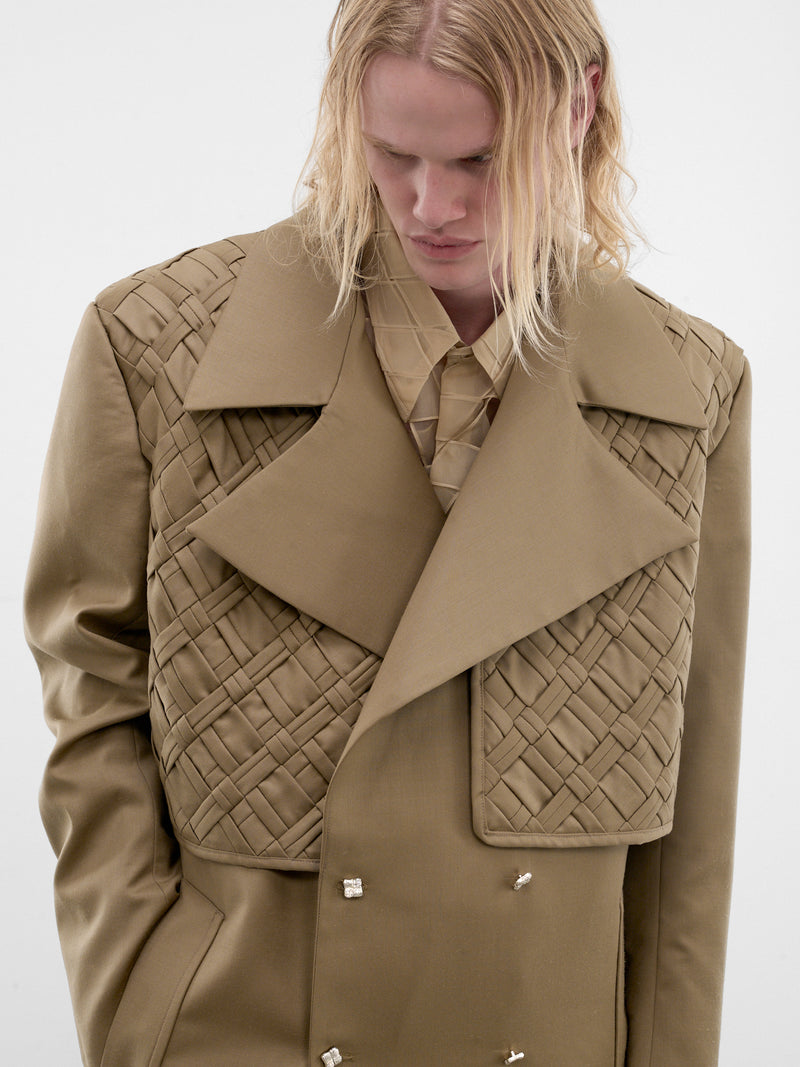 Beige Grandote Wool Trench Coat (GRANDOTE-COAT-BEIGE)