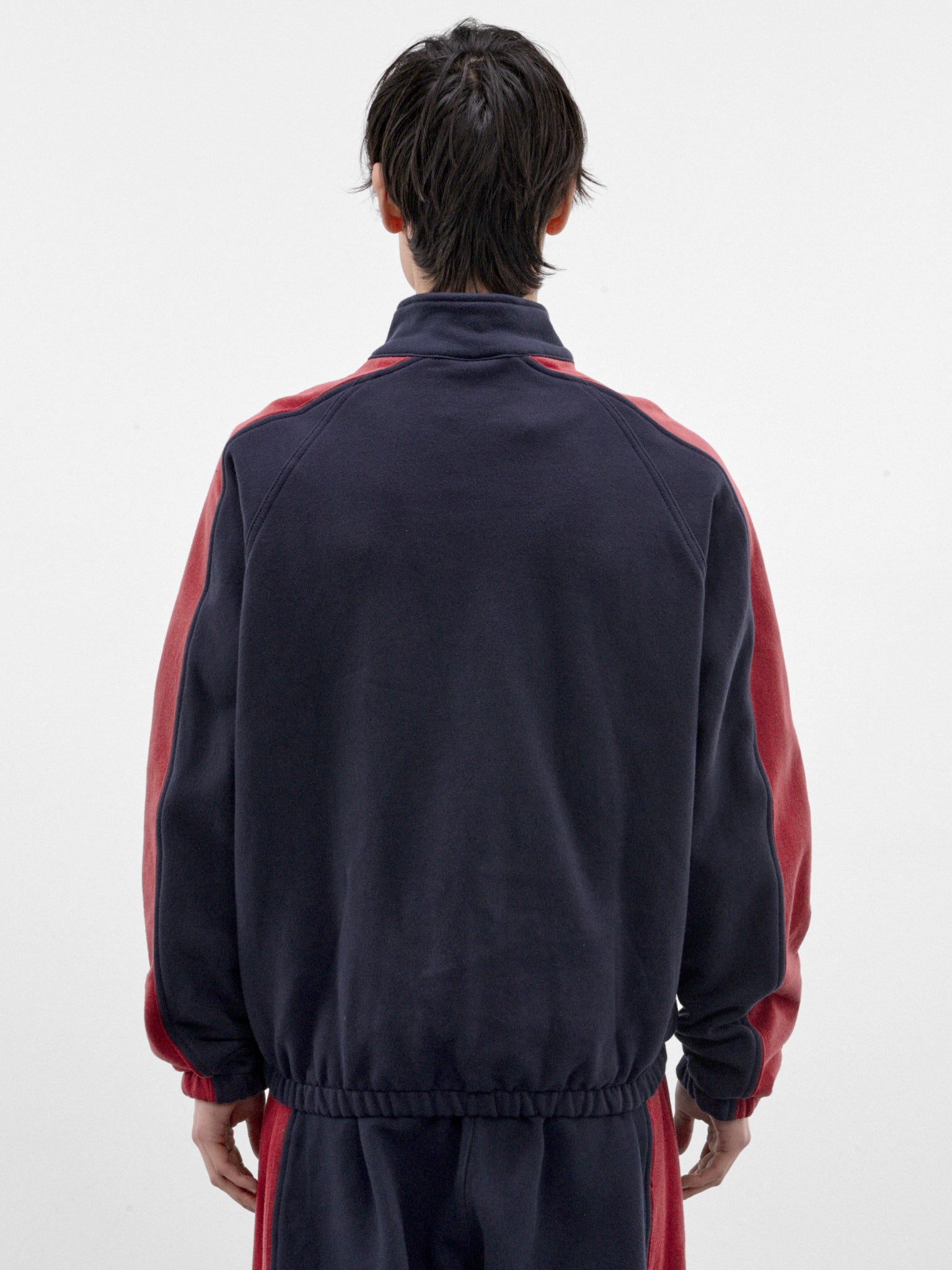 Navy Cotton Quarter-Zip Sweatshirt (GRC-04-008NV-NAVY)