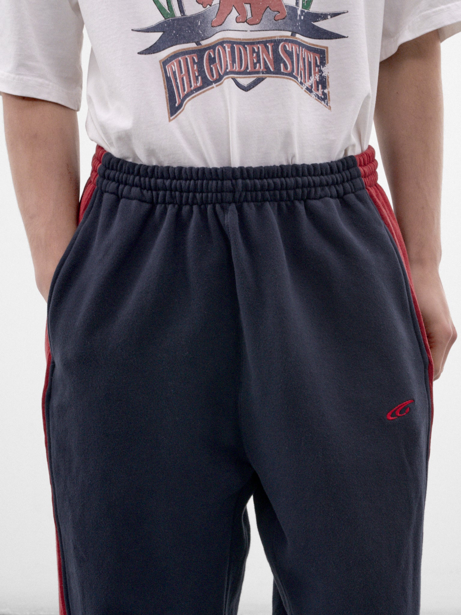 Navy Cotton Striped Sweatpants (GRC-04-009NV-NAVY)