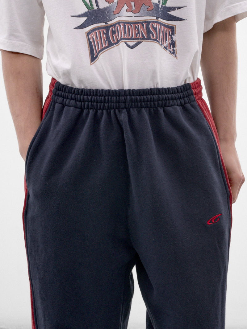 Navy Cotton Striped Sweatpants (GRC-04-009NV-NAVY)