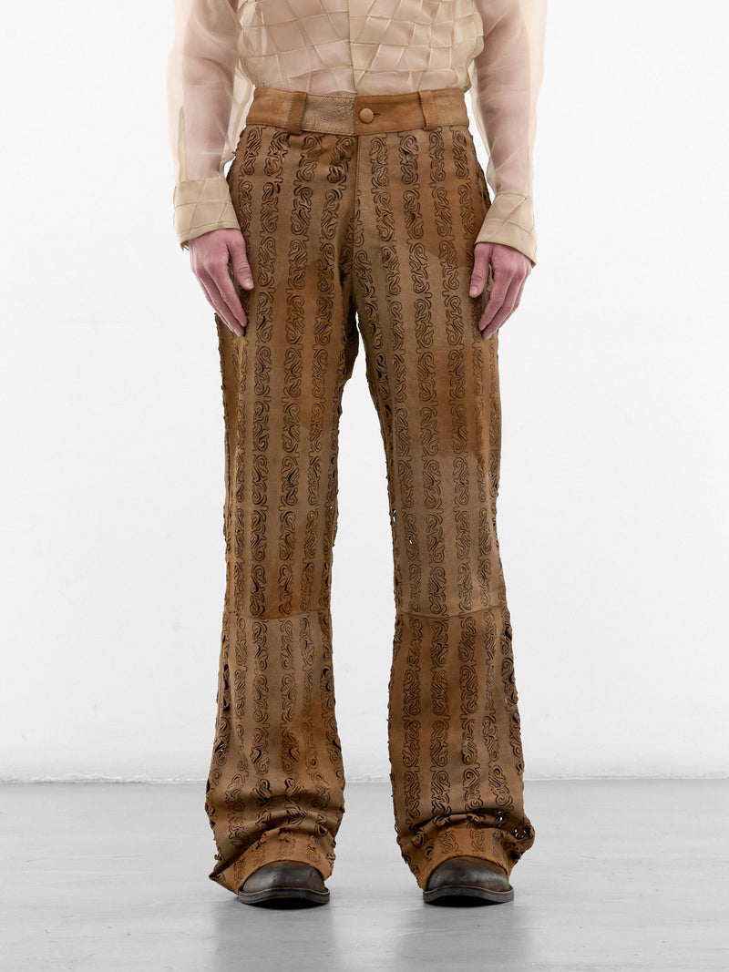 Original Leather Grecas Cut-Out Pants (GRECAS-PANTS-ORIGINAL)