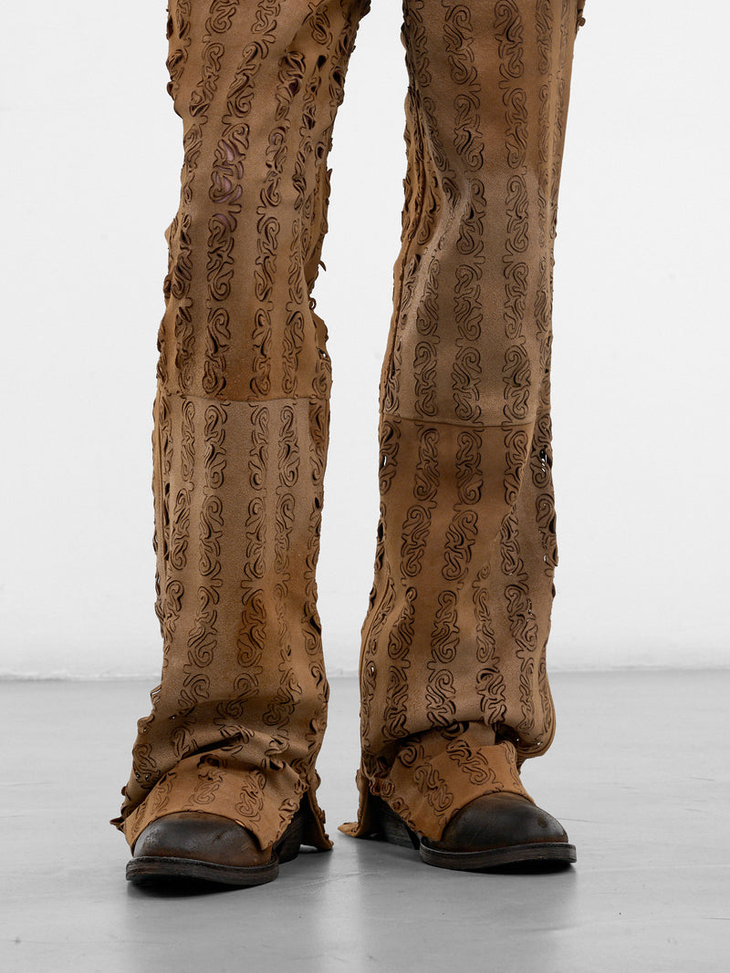 Original Leather Grecas Cut-Out Pants (GRECAS-PANTS-ORIGINAL)