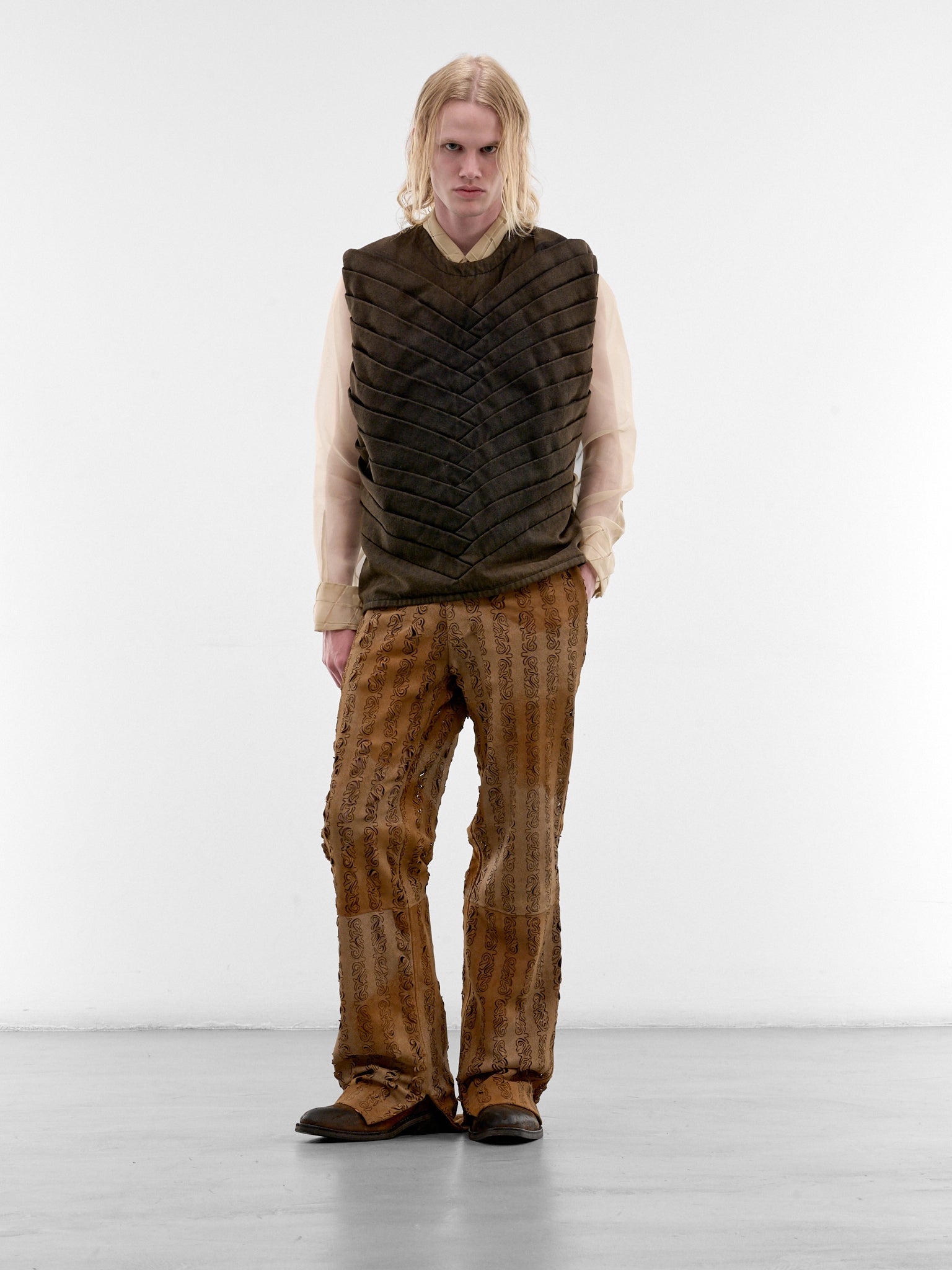 Original Leather Grecas Cut-Out Pants (GRECAS-PANTS-ORIGINAL)