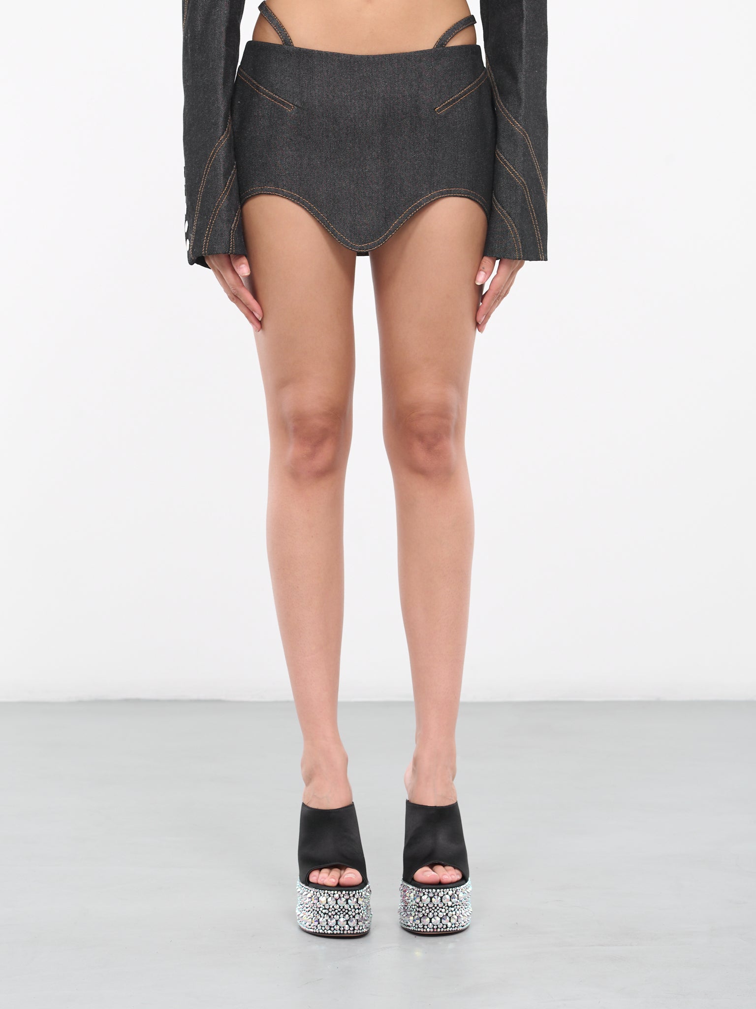 String Wave Skirt (GRCOSK02-DARK-GREY)