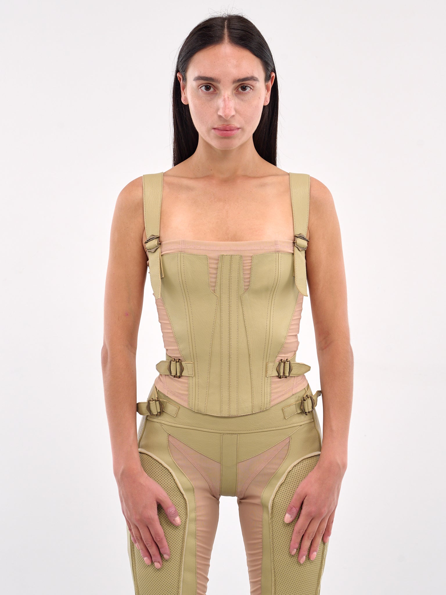 Corset Top (GTRTO0POL-PALE-OLIVE)