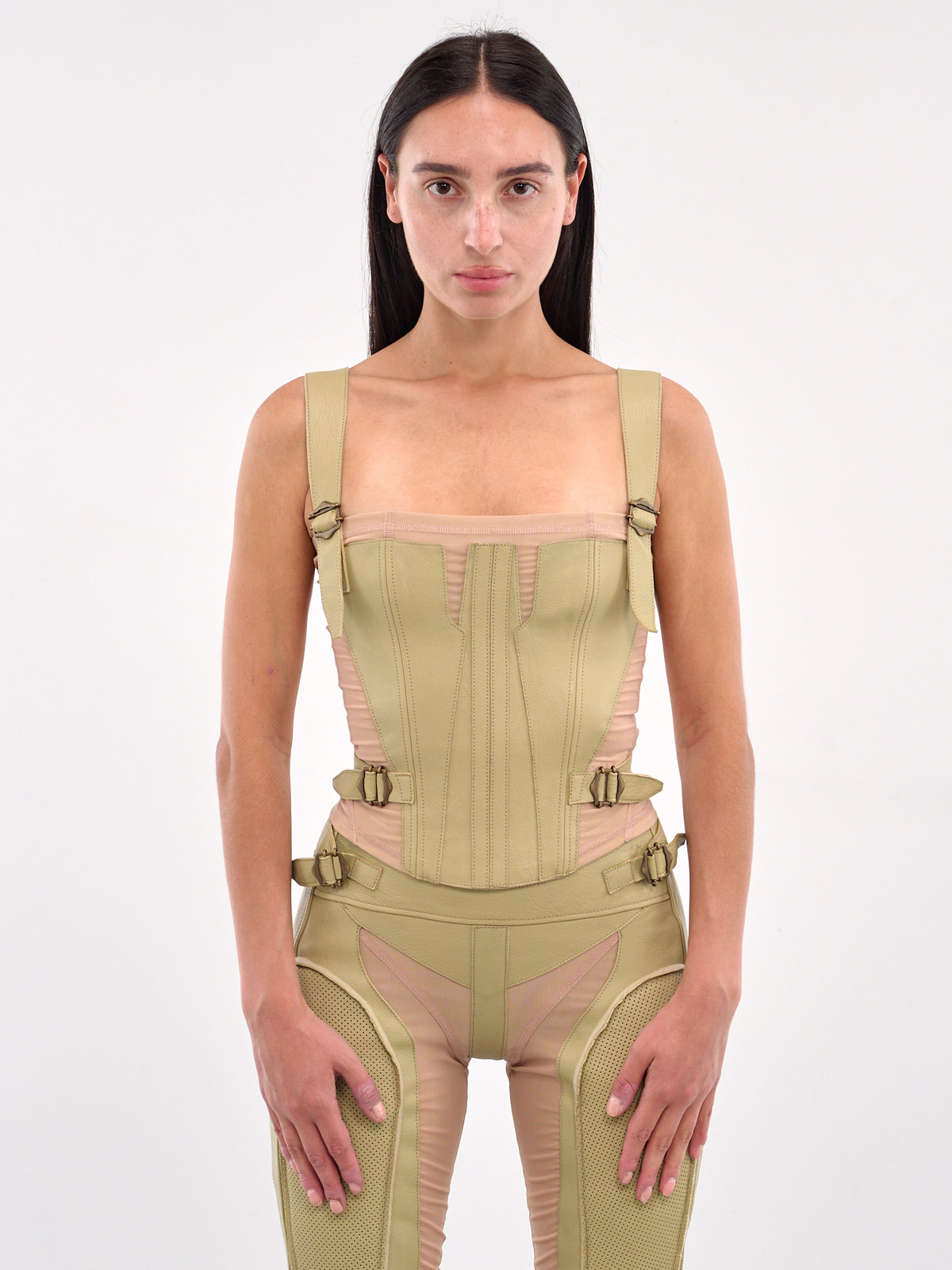 Corset Top (GTRTO0POL-PALE-OLIVE)