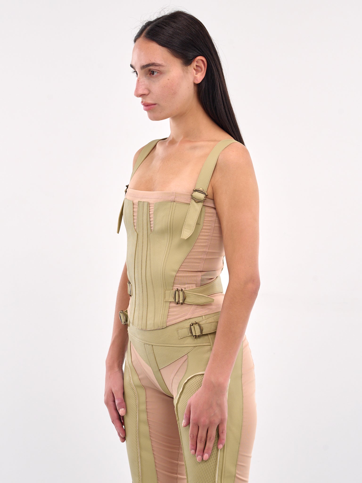 Corset Top (GTRTO0POL-PALE-OLIVE)