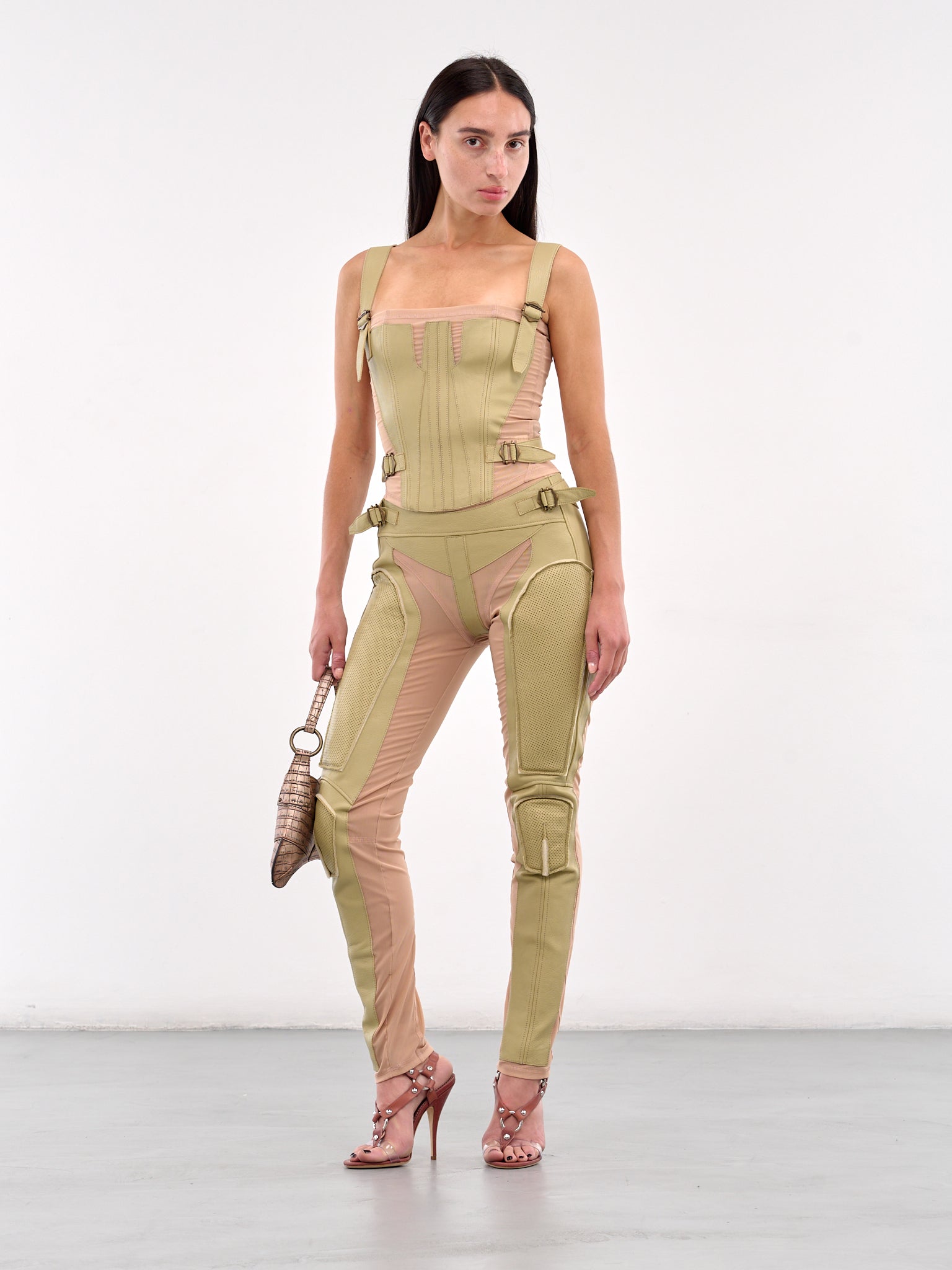 Corset Top (GTRTO0POL-PALE-OLIVE)