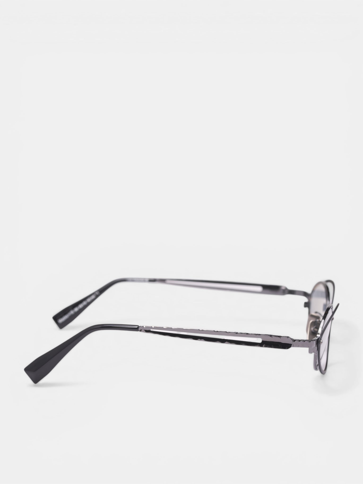 H18 Double Layered Oval Sunglasses (H18-49-19 BM-GREY1)