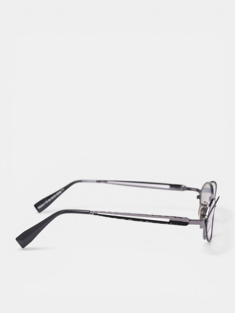 H18 Double Layered Oval Sunglasses (H18-49-19 BM-GREY1)