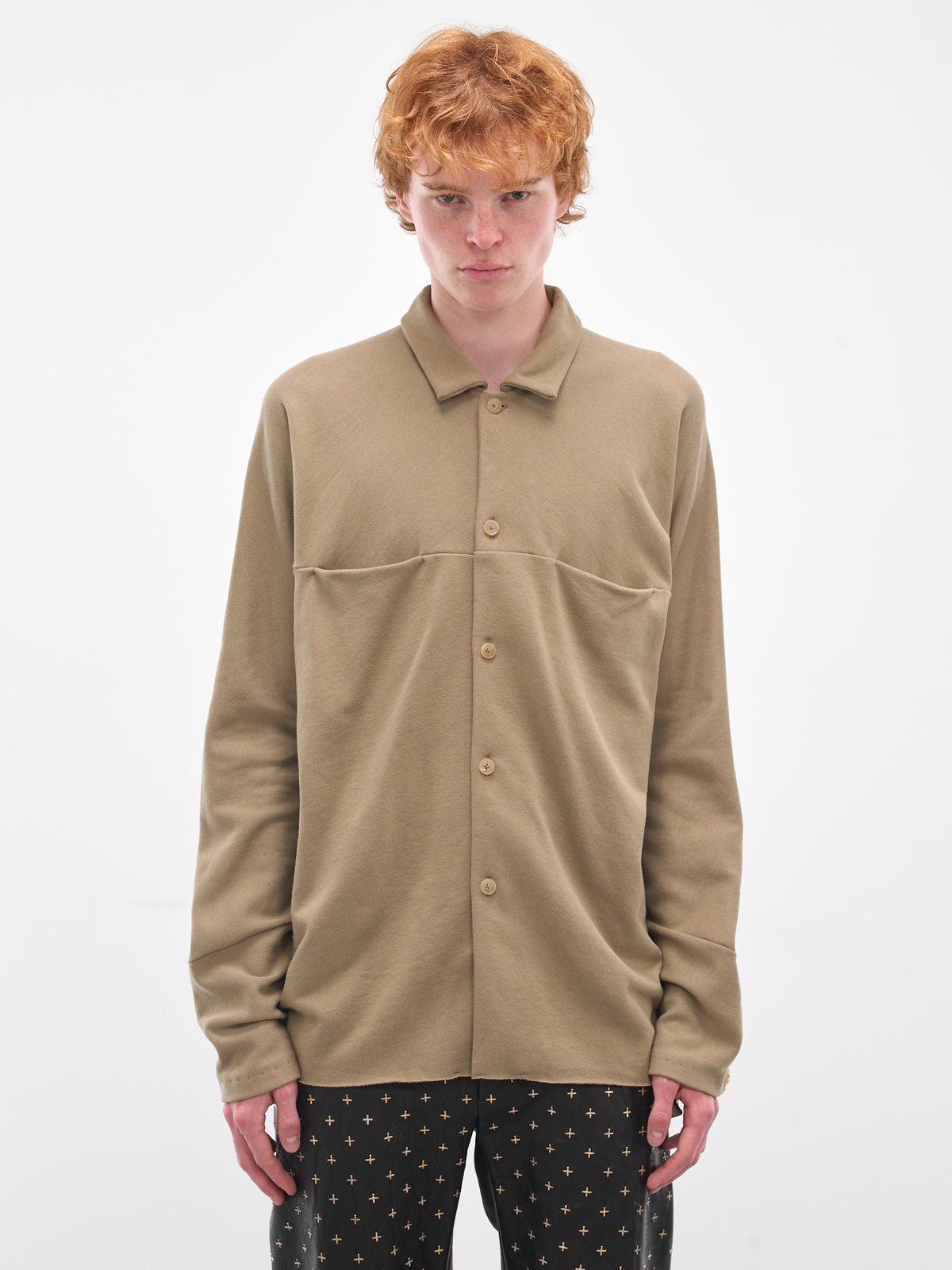 Beige One Piece 2-Pocket Shirt (H250DB-JCKM-STONE)
