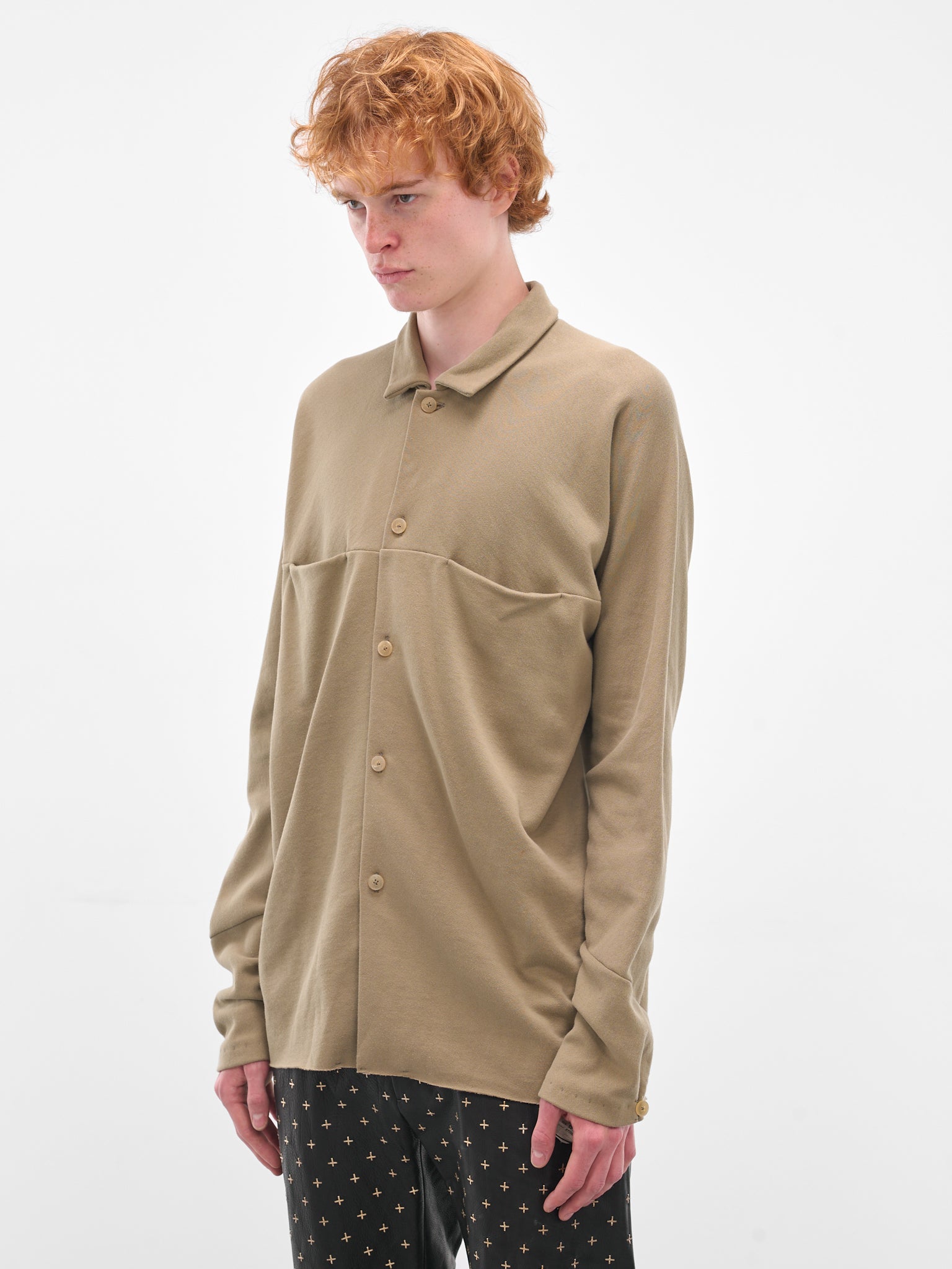 Beige One Piece 2-Pocket Shirt (H250DB-JCKM-STONE)