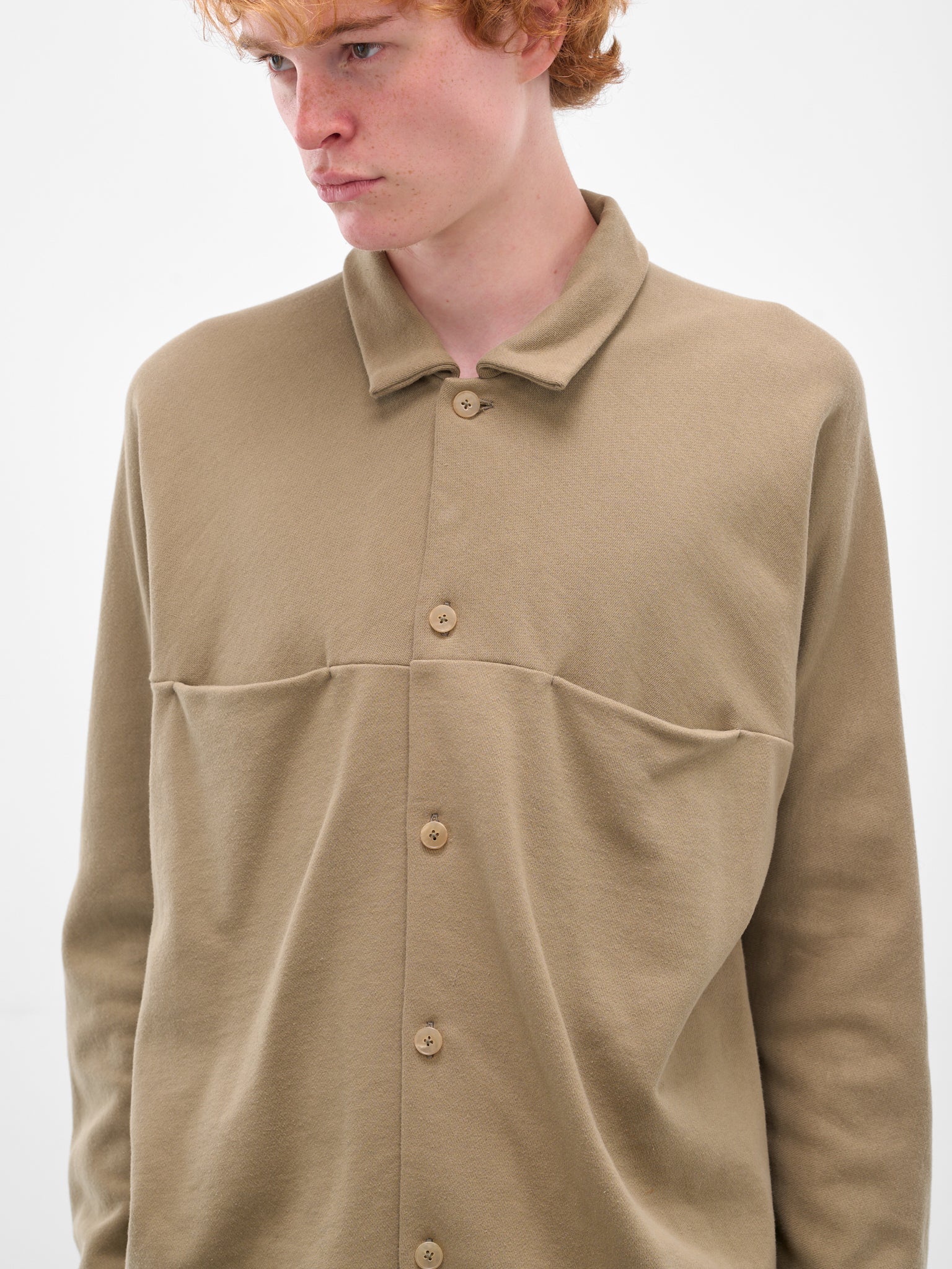 Beige One Piece 2-Pocket Shirt (H250DB-JCKM-STONE)