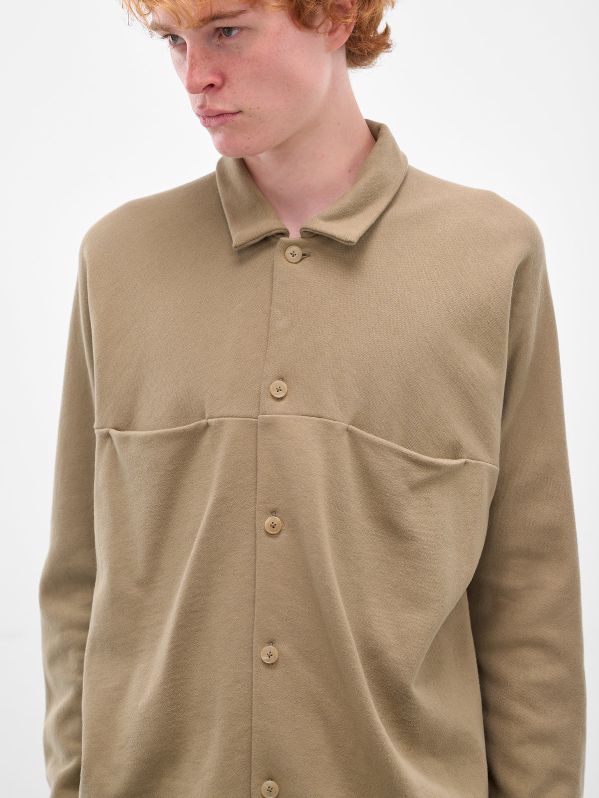 Beige One Piece 2-Pocket Shirt (H250DB-JCKM-STONE)
