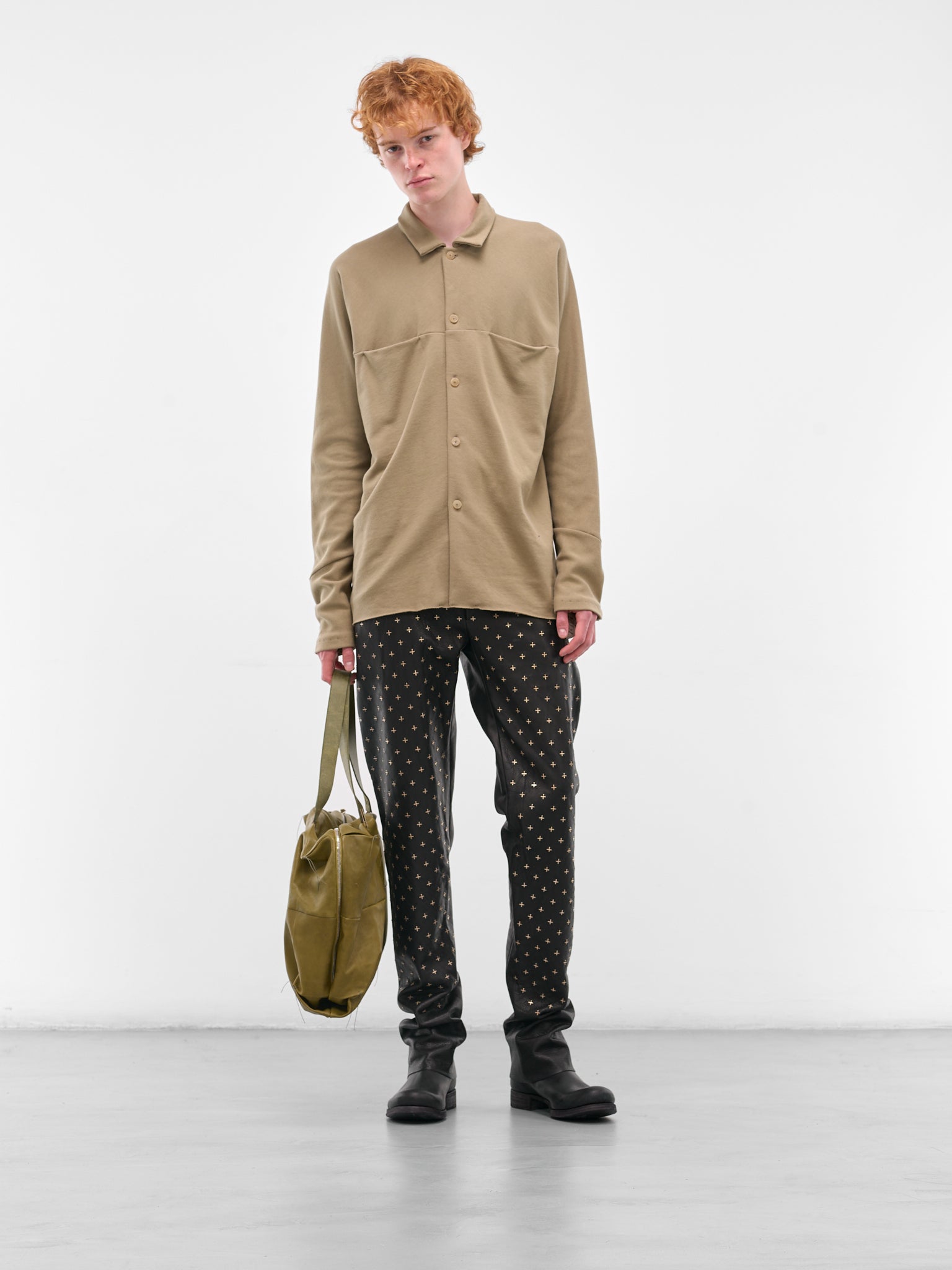 Beige One Piece 2-Pocket Shirt (H250DB-JCKM-STONE)