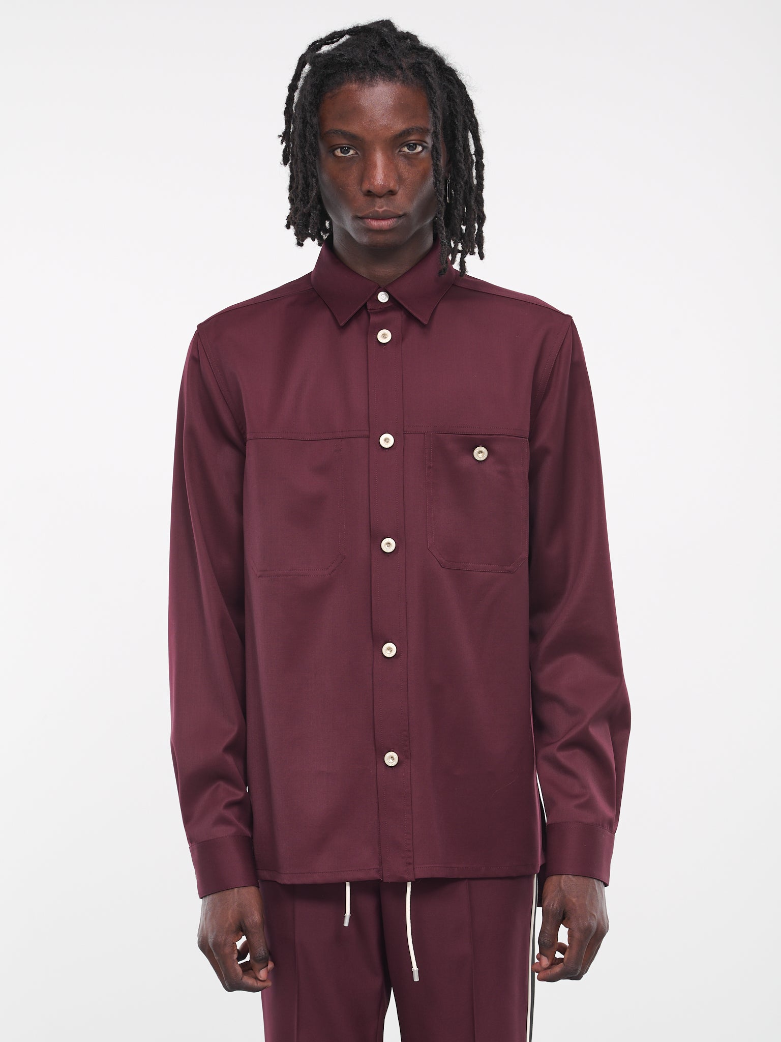 Wool Overshirt (H526Y05WBK-AUBERGINE)
