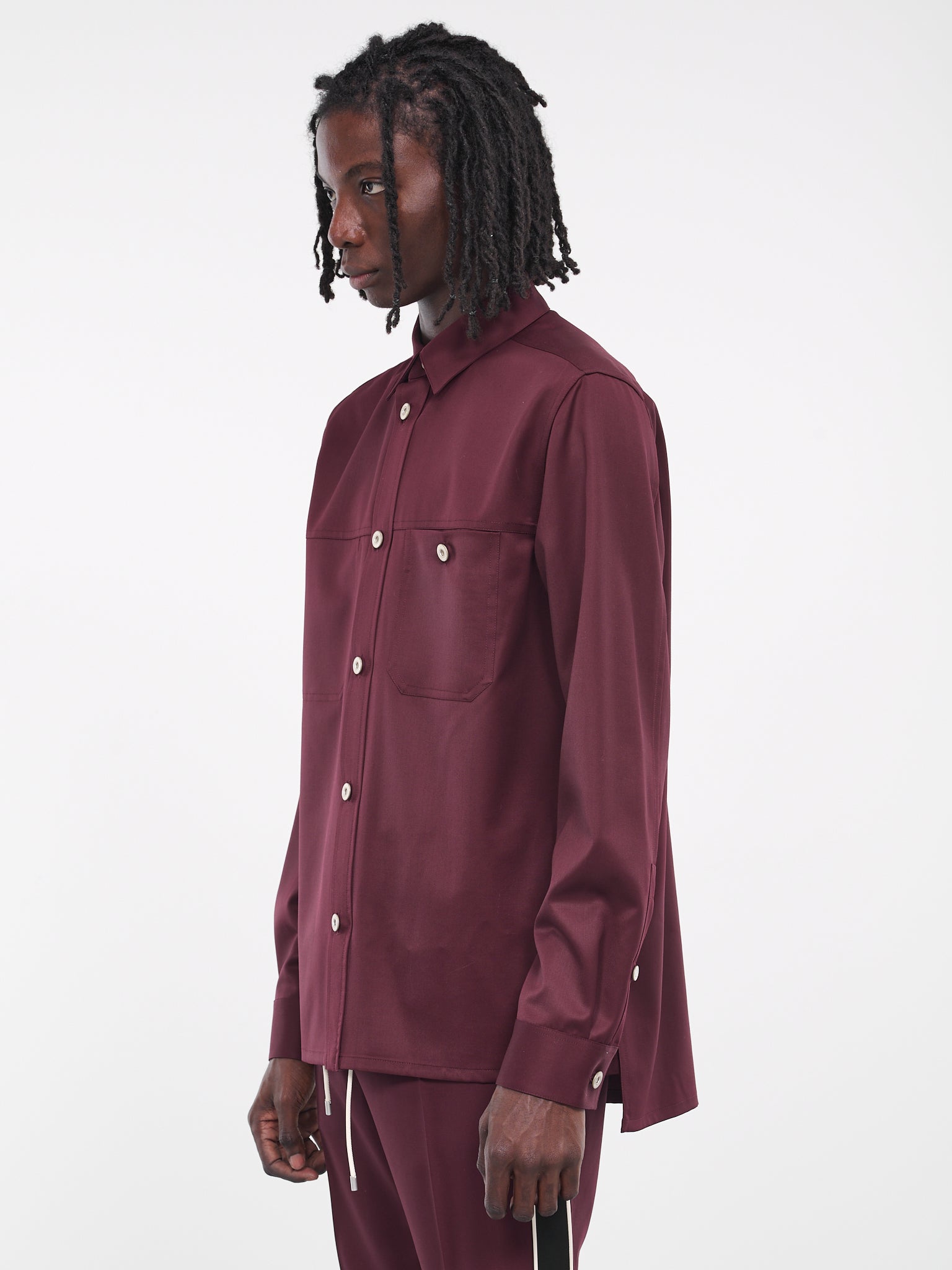 Wool Overshirt (H526Y05WBK-AUBERGINE)