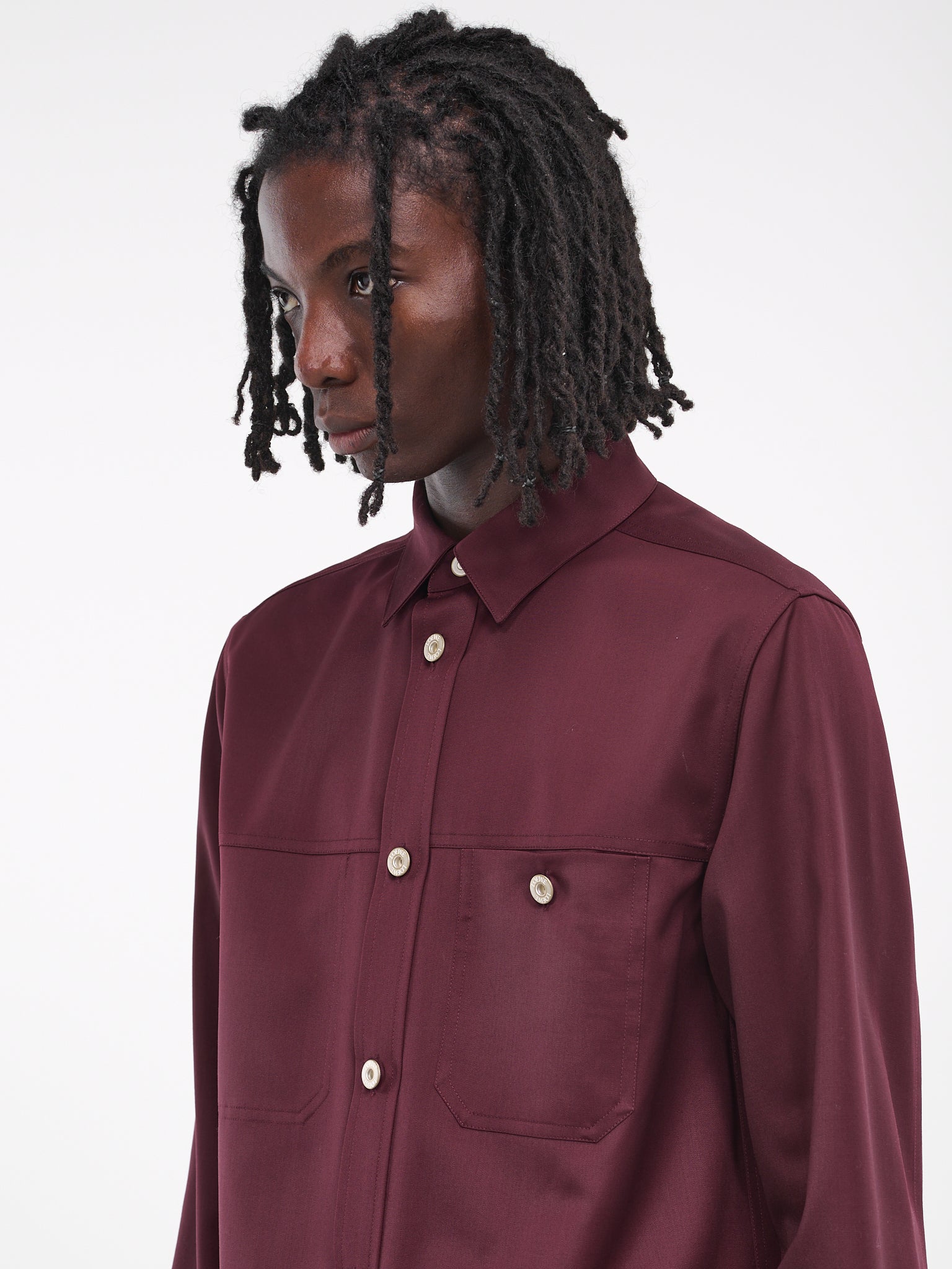 Wool Overshirt (H526Y05WBK-AUBERGINE)