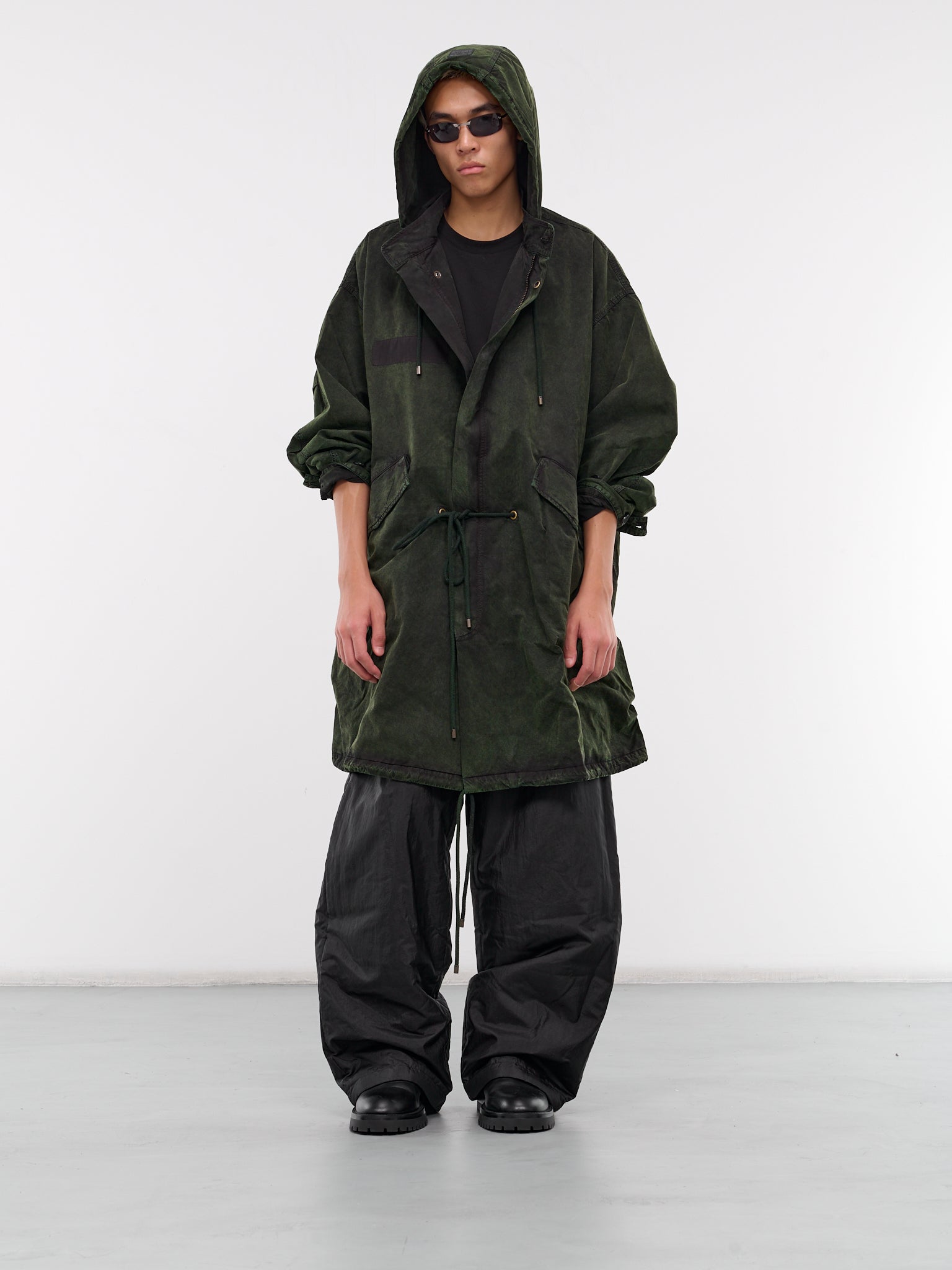 Green cotton parka on sale