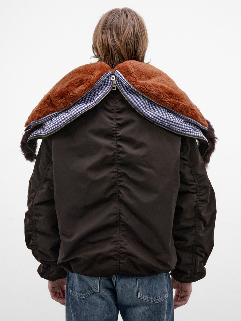 Brown Double-Layer Bomber Jacket (H526Y02WGL-BROWN)