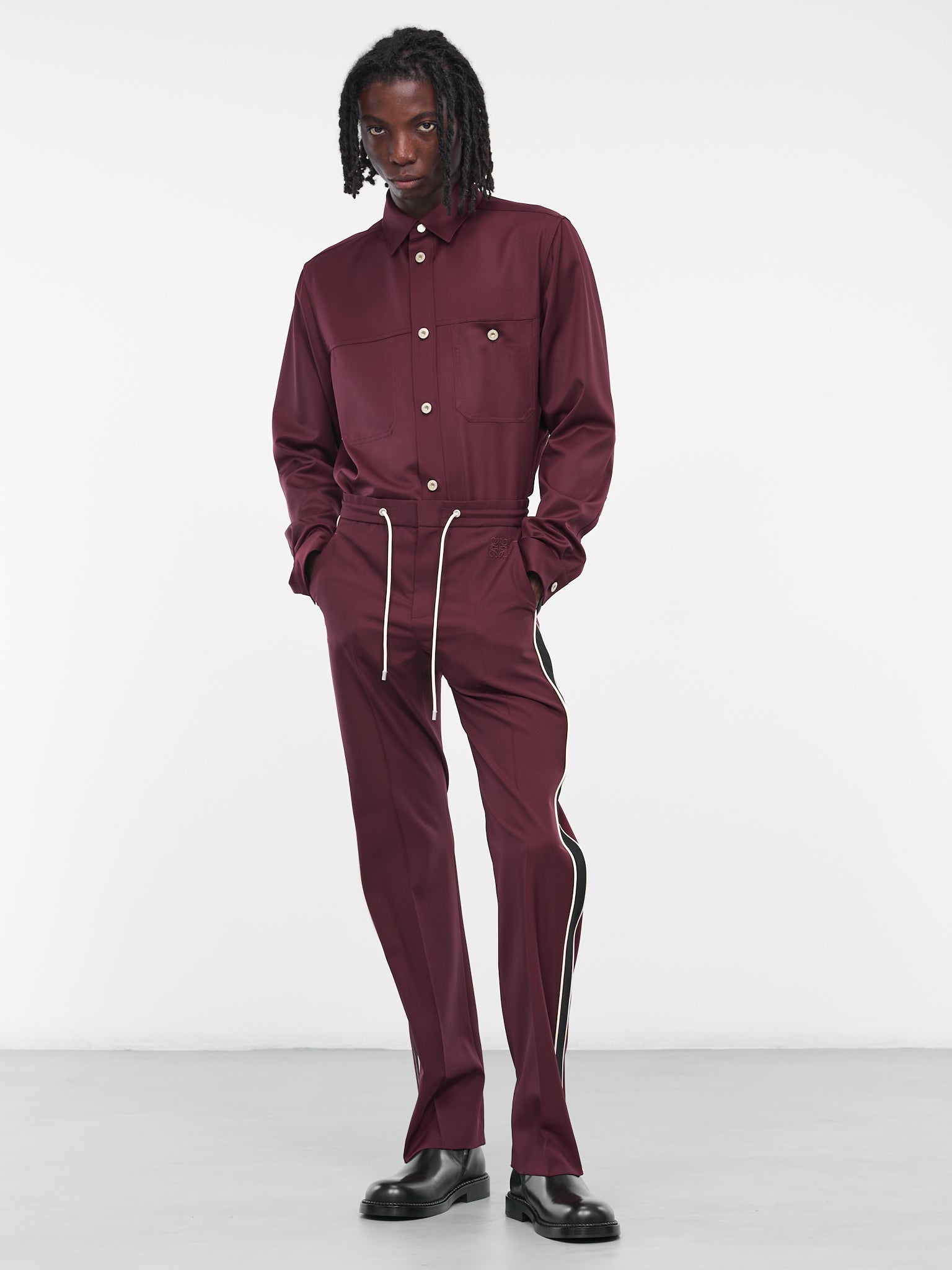 Wool Overshirt (H526Y05WBK-AUBERGINE)