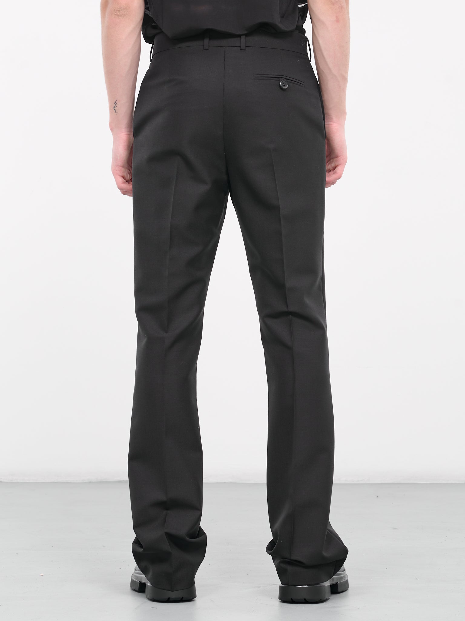 Mohair Bootleg Trousers (H526Y04WE0-BLACK)