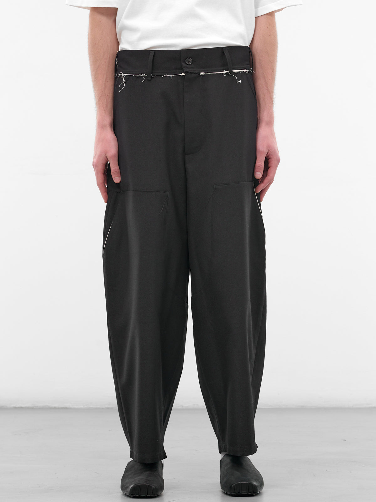 Black Deconstructed Double Trousers (CF-20-06-07-01-BLACK)
