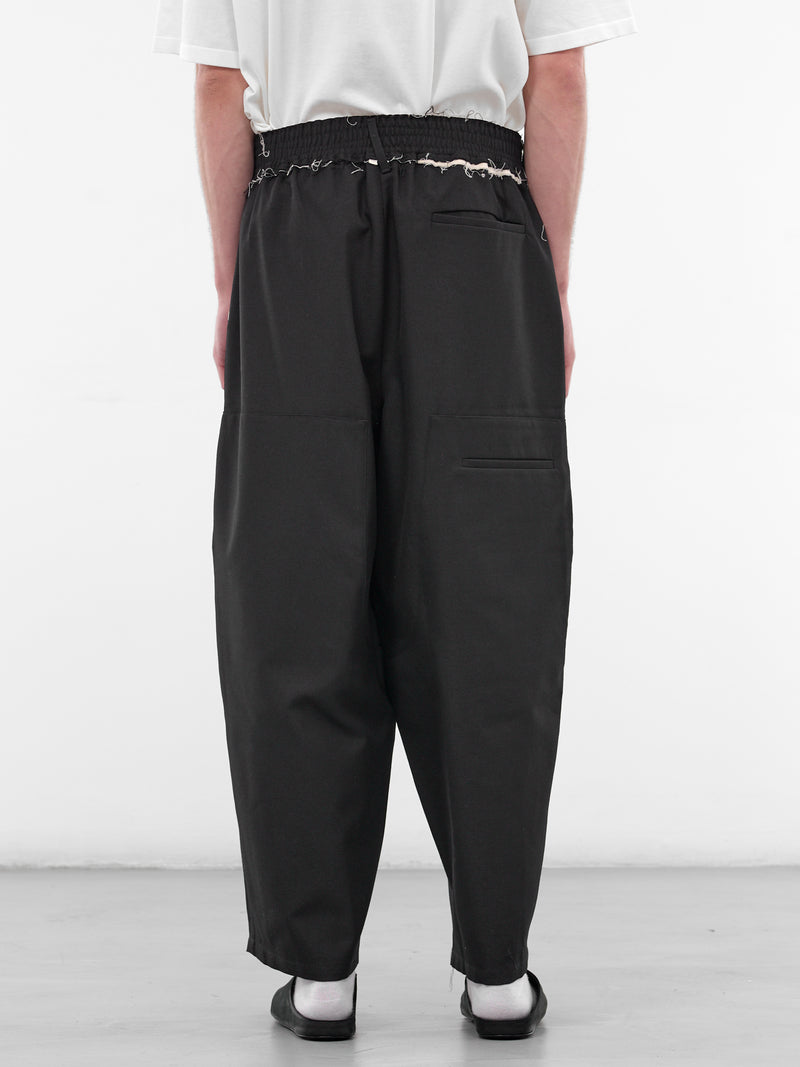 Black Deconstructed Double Trousers (CF-20-06-07-01-BLACK)