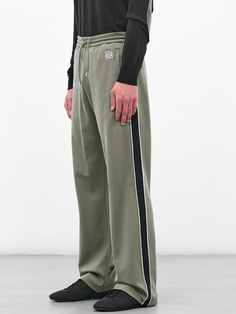 Green Technical Jersey Tracksuit Pants (H526Y04X59-4160-KHAKI-GREEN)