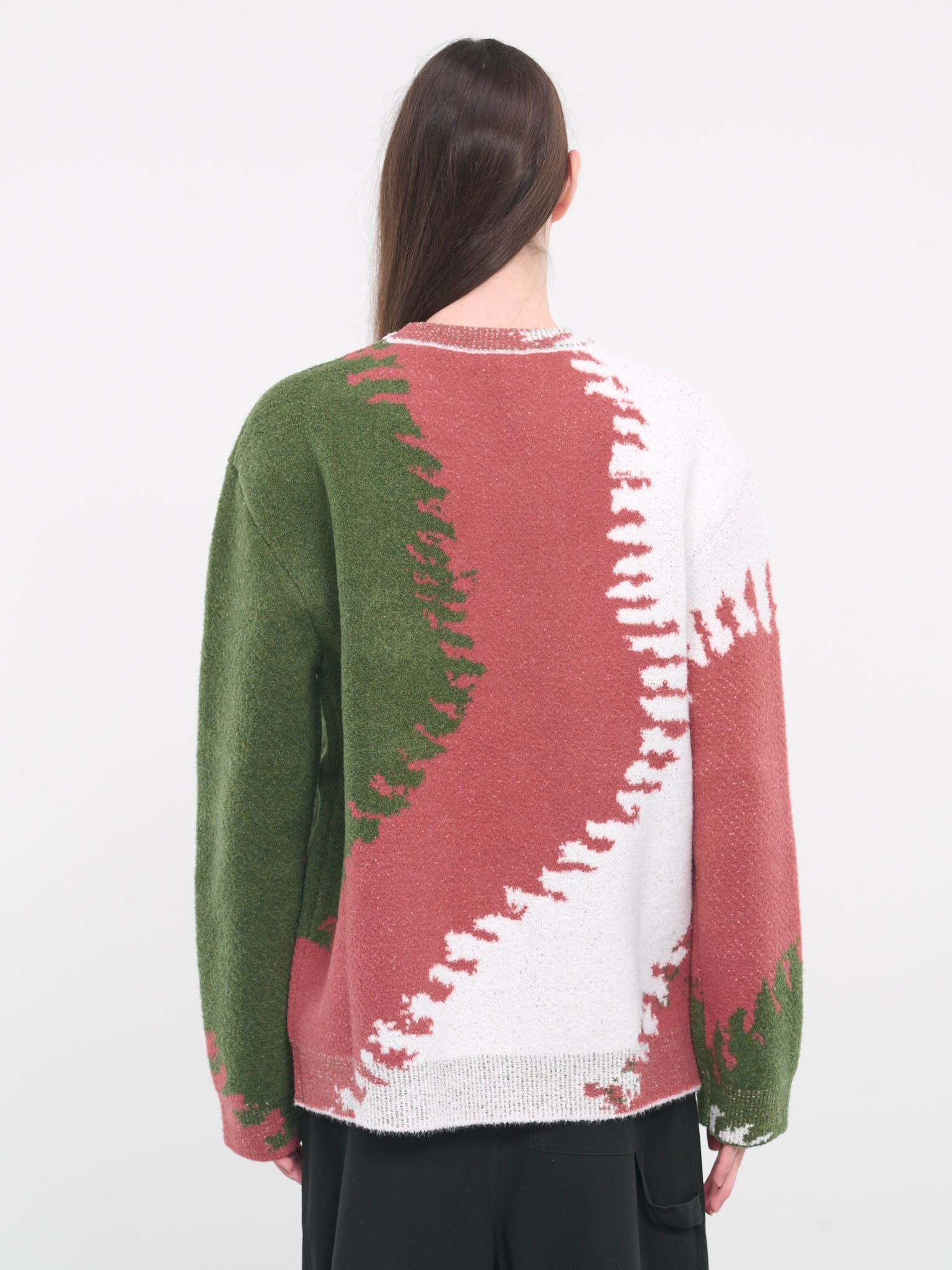 Abstract Jacquard Knit Sweater (H526Y14KH8-MULTI)