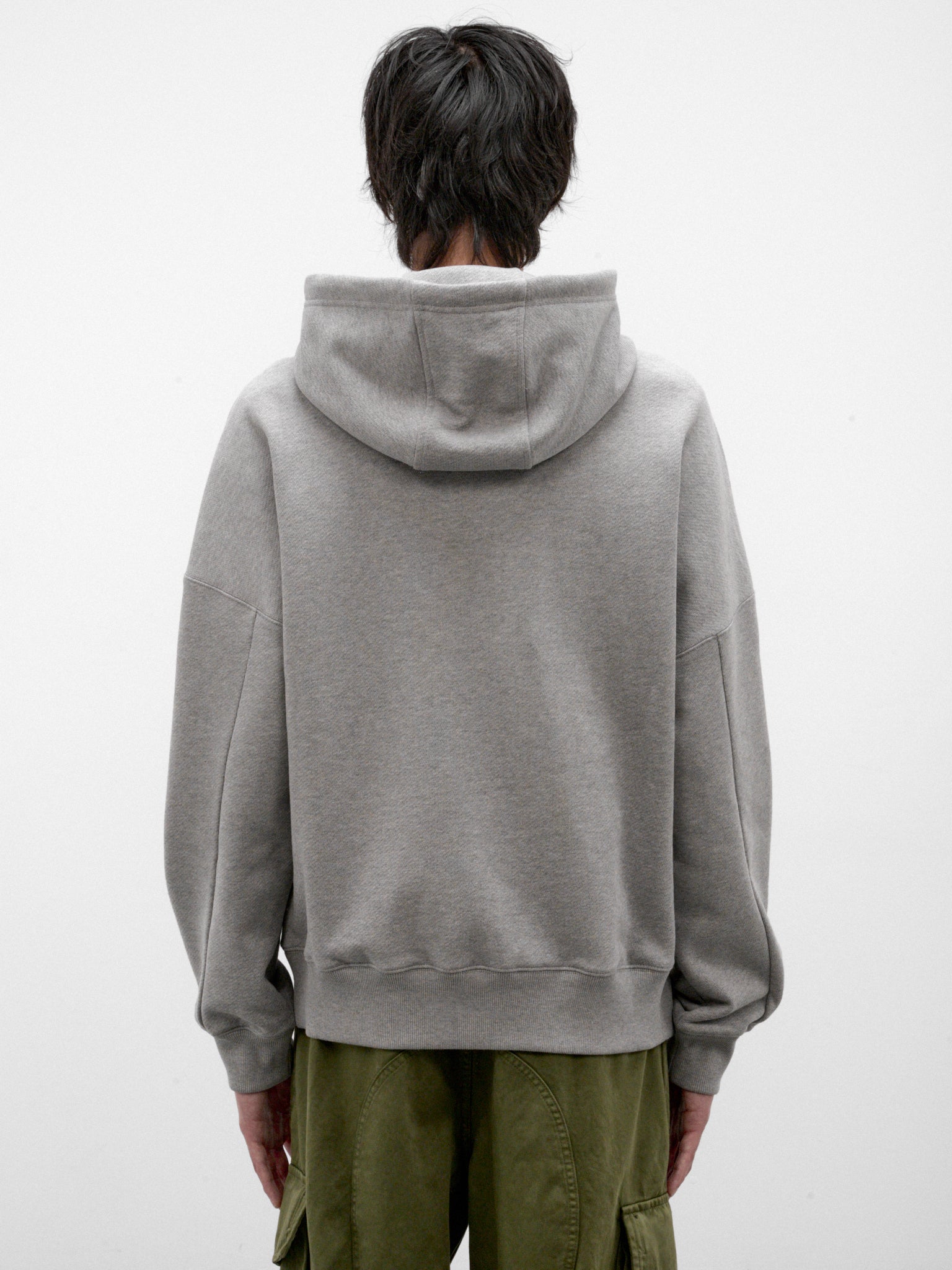 Gray Loopback Cotton Hoodie (H526Y25X92-GREY)