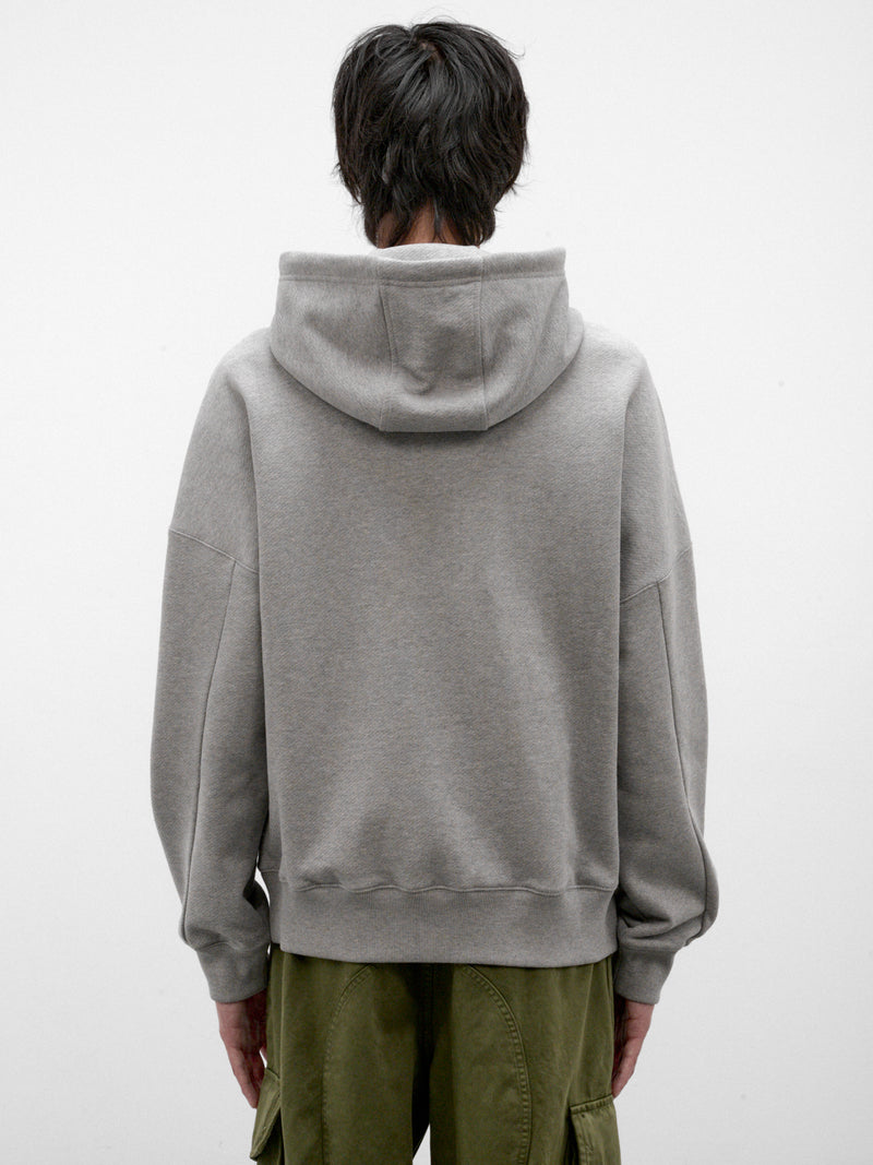 Gray Loopback Cotton Hoodie (H526Y25X92-GREY)