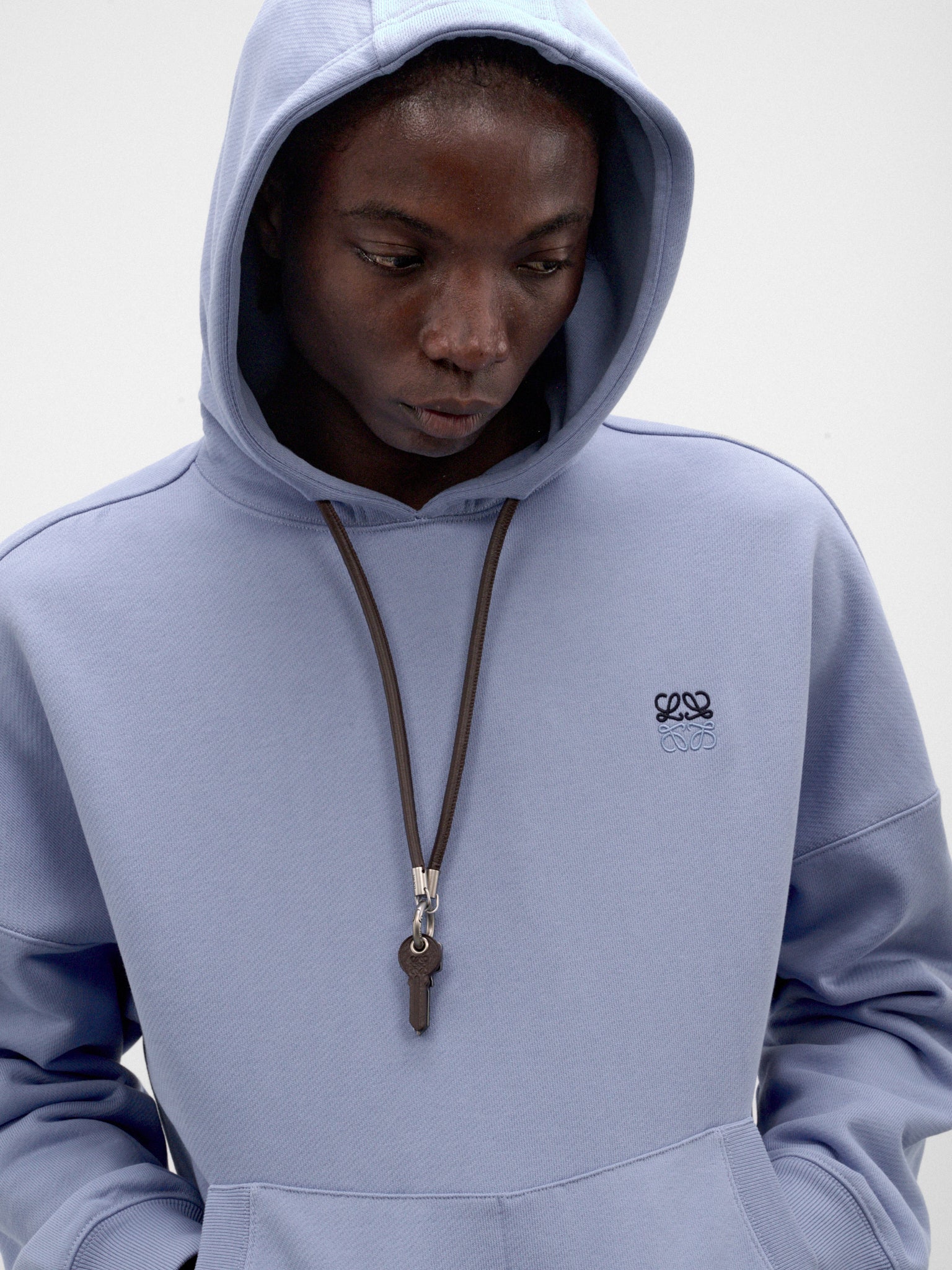 Light Blue Cotton Hoodie (H526Y25X92-LIGHT-BLUE)