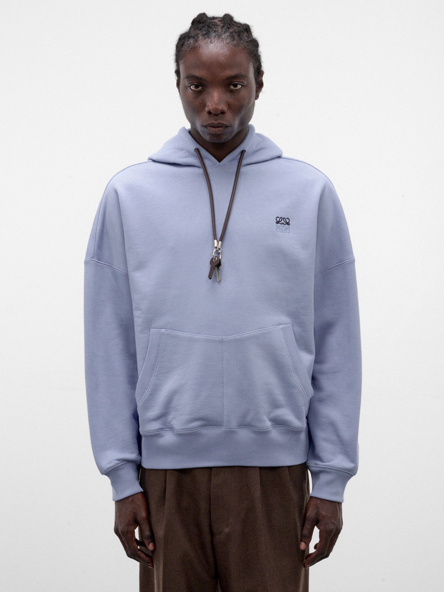 Light Blue Cotton Hoodie (H526Y25X92-LIGHT-BLUE)