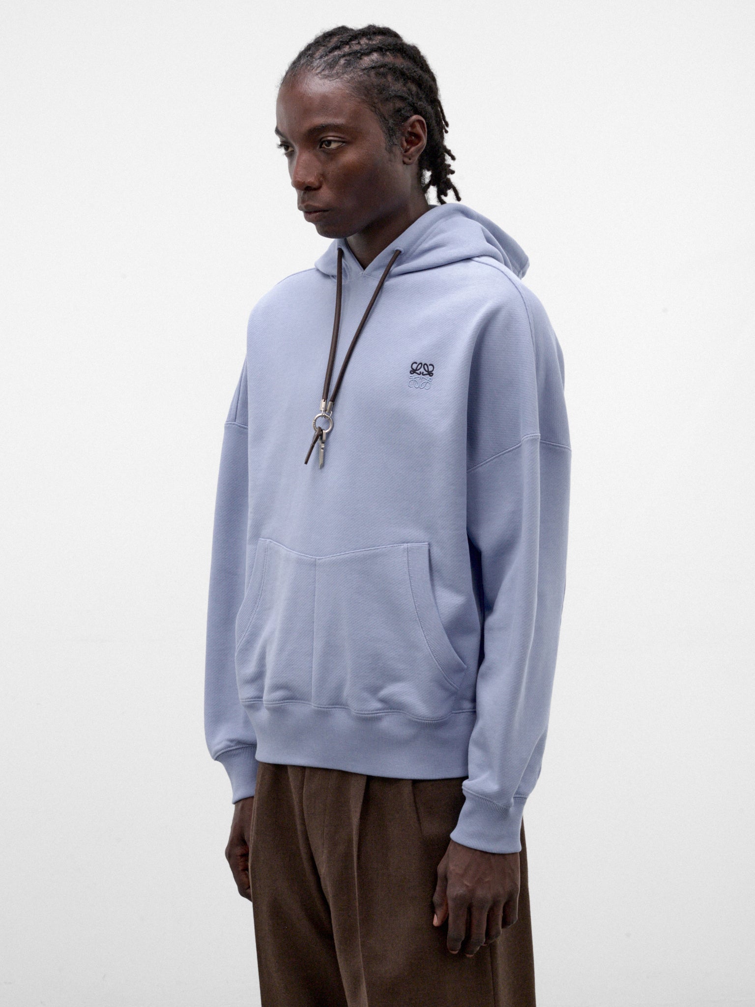 Light Blue Cotton Hoodie (H526Y25X92-LIGHT-BLUE)