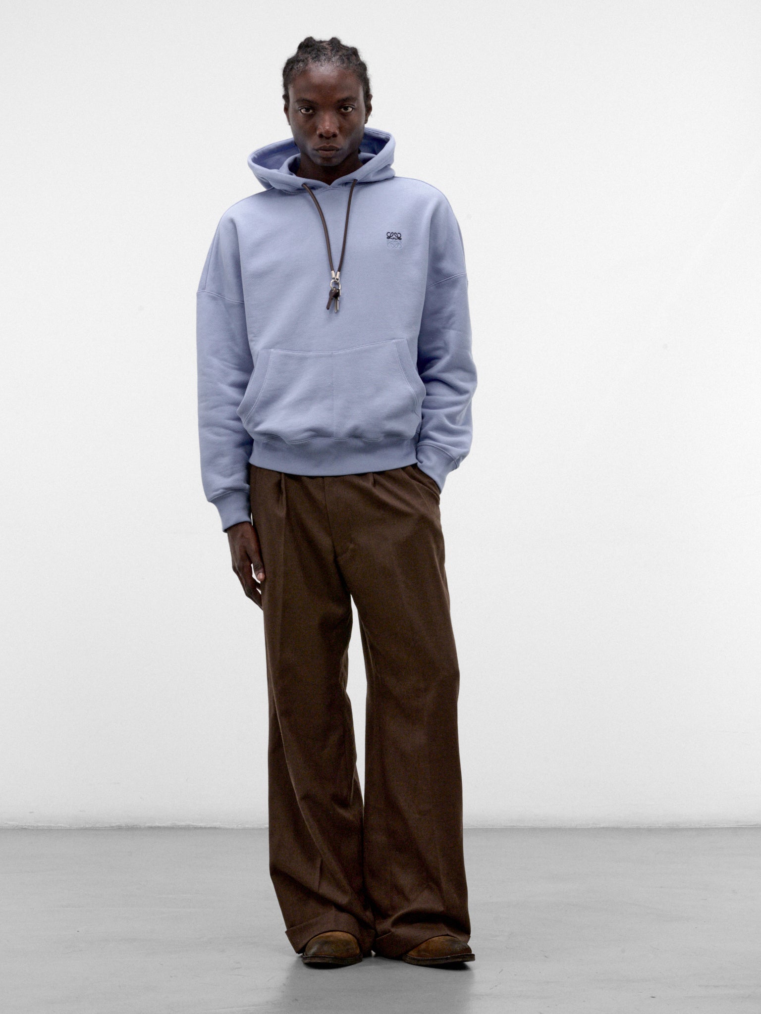 Light Blue Cotton Hoodie (H526Y25X92-LIGHT-BLUE)