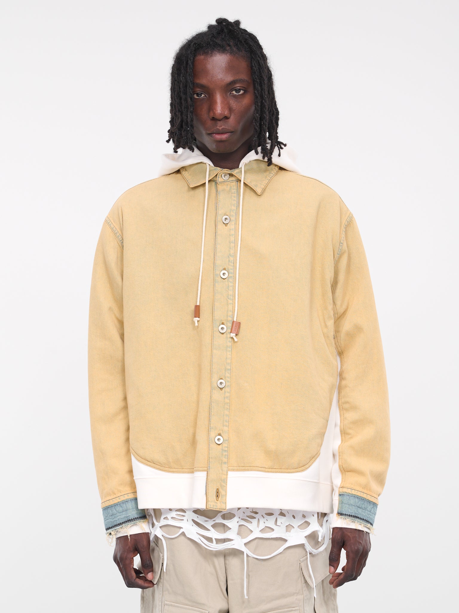 Hooded Denim Jacket (H526Y50X18-TEA-WASH)