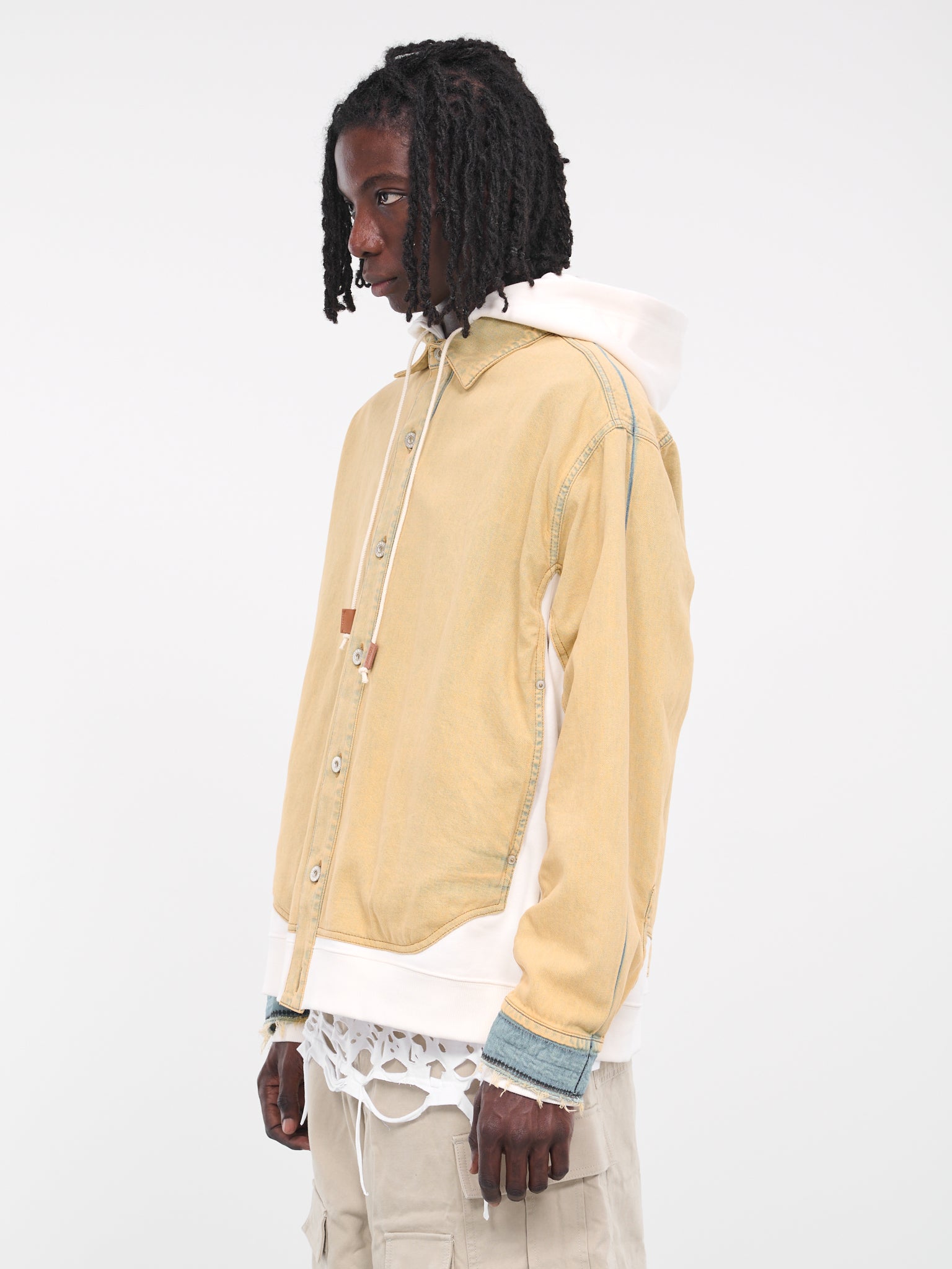 Hooded Denim Jacket (H526Y50X18-TEA-WASH)