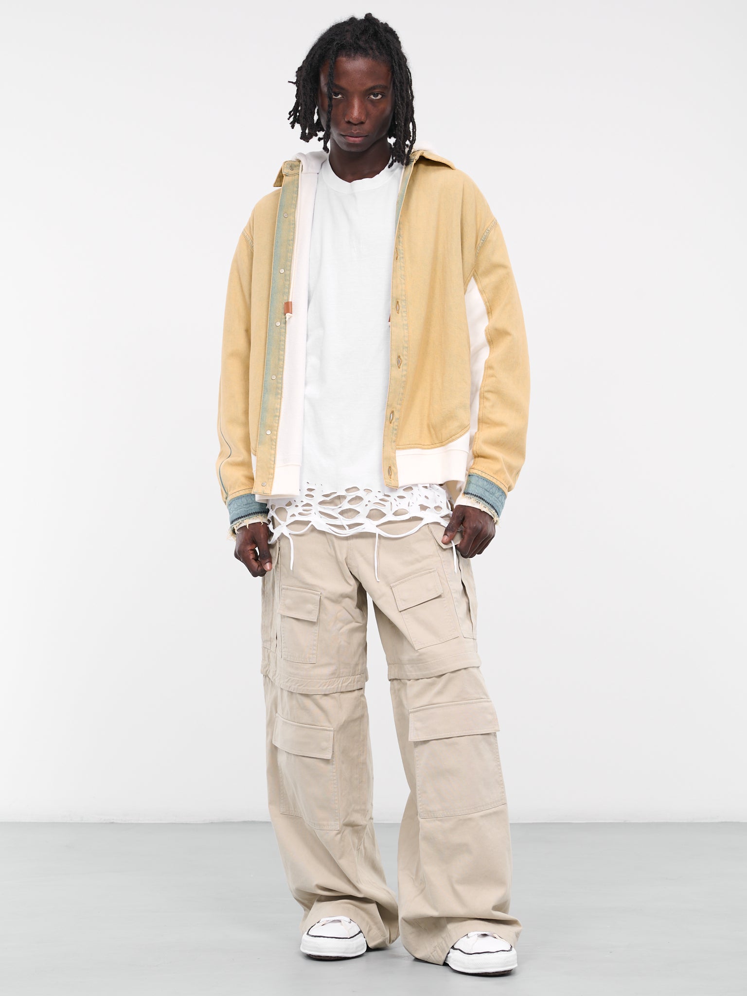 Hooded Denim Jacket (H526Y50X18-TEA-WASH)
