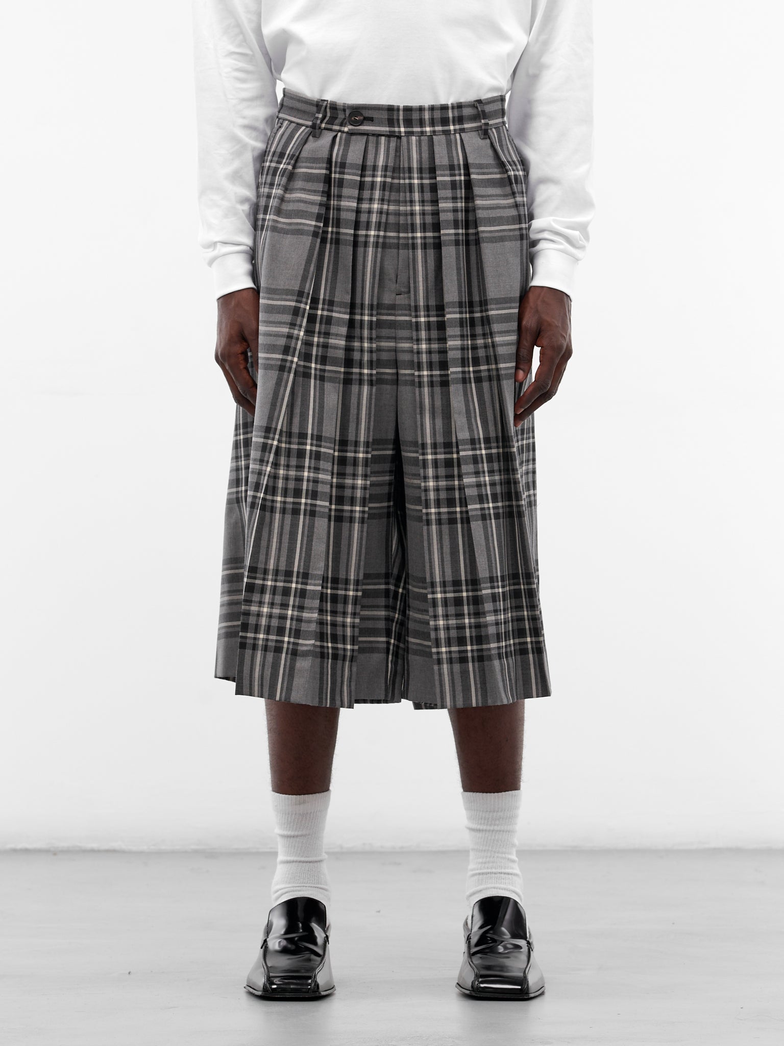 Wool Tartan Hakama Cropped Pants (HAKAMA-PANTS-WOOL-TARTAN)
