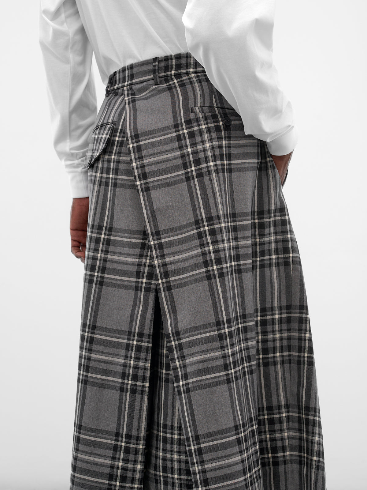 Wool Tartan Hakama Cropped Pants (HAKAMA-PANTS-WOOL-TARTAN)