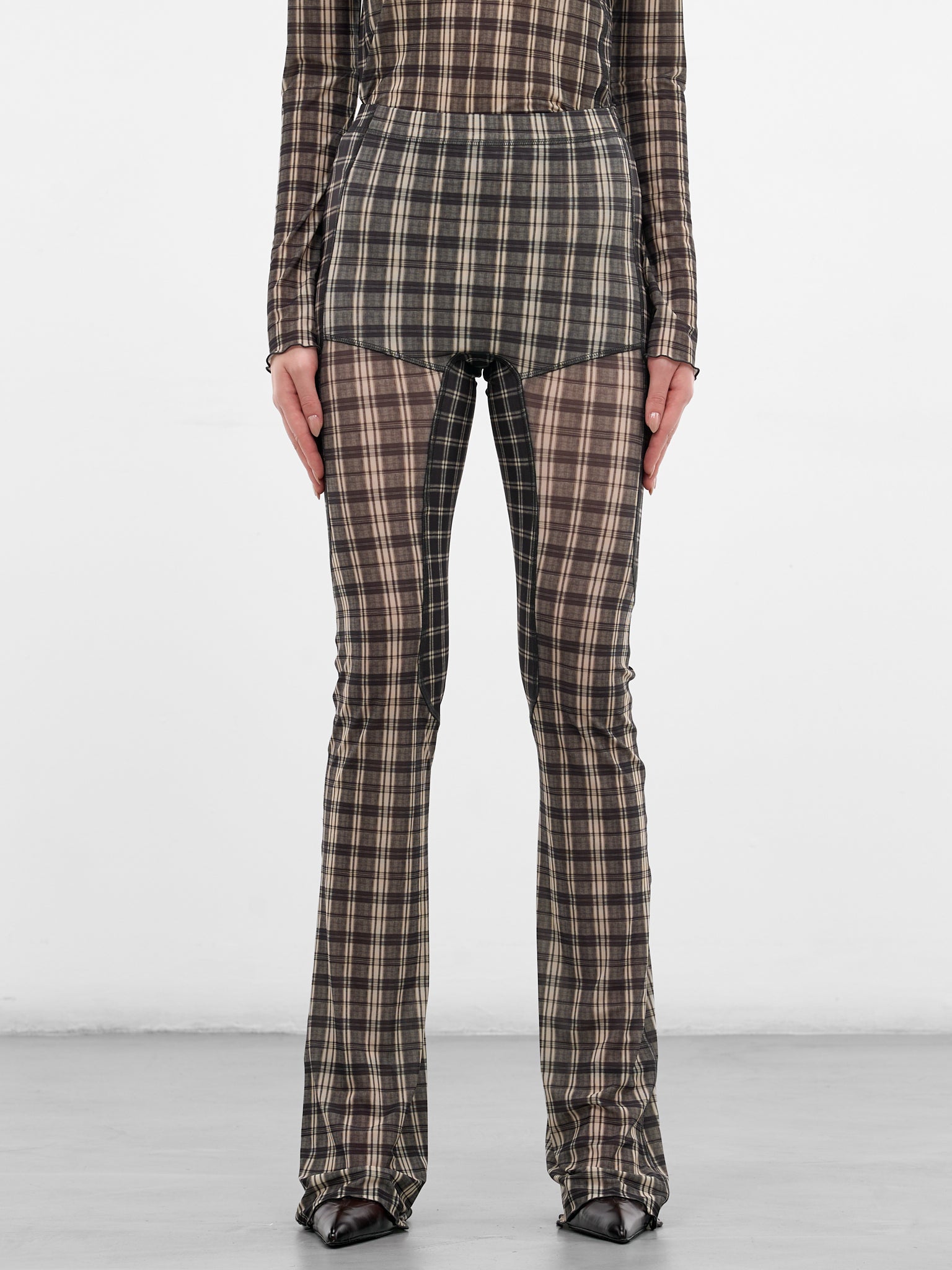 Black Halcyon Mesh Check Leggings (HALE0CC-COMBI-CHECK)