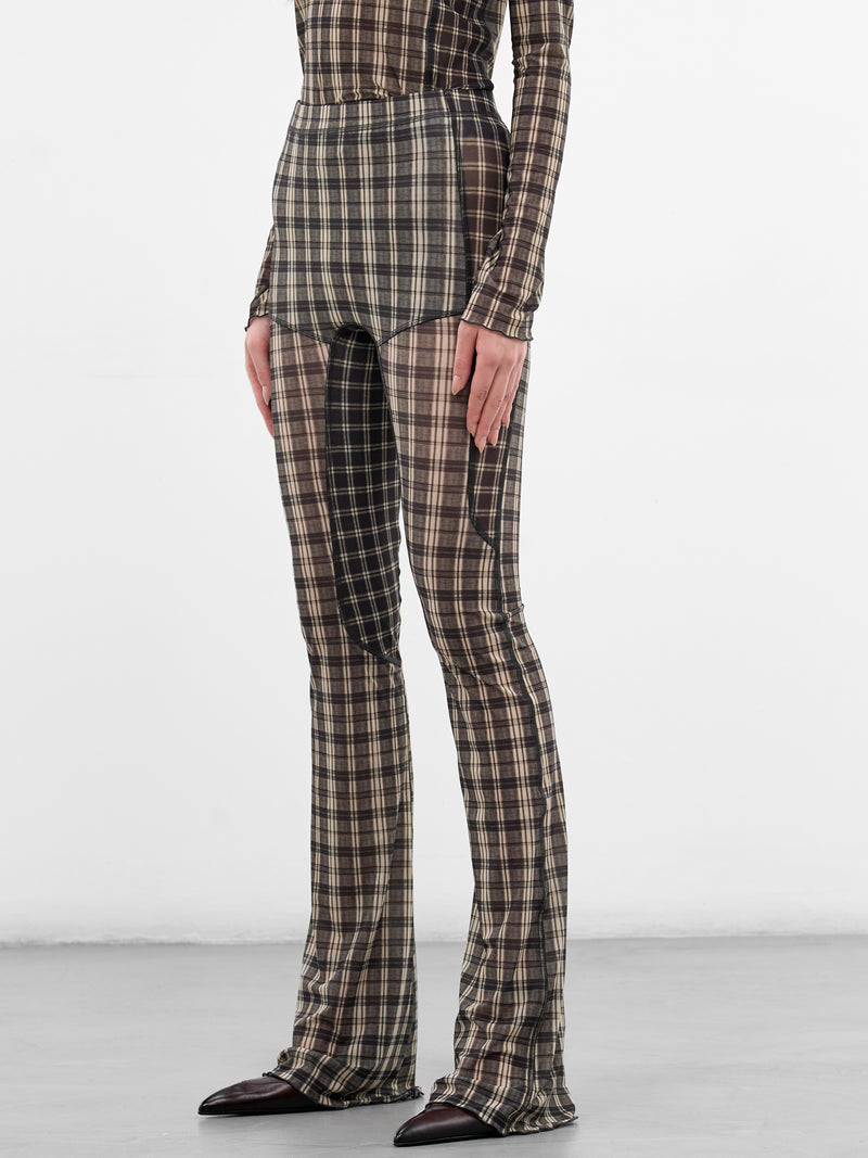 Black Halcyon Mesh Check Leggings (HALE0CC-COMBI-CHECK)