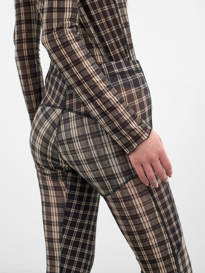 Black Halcyon Mesh Check Leggings (HALE0CC-COMBI-CHECK)