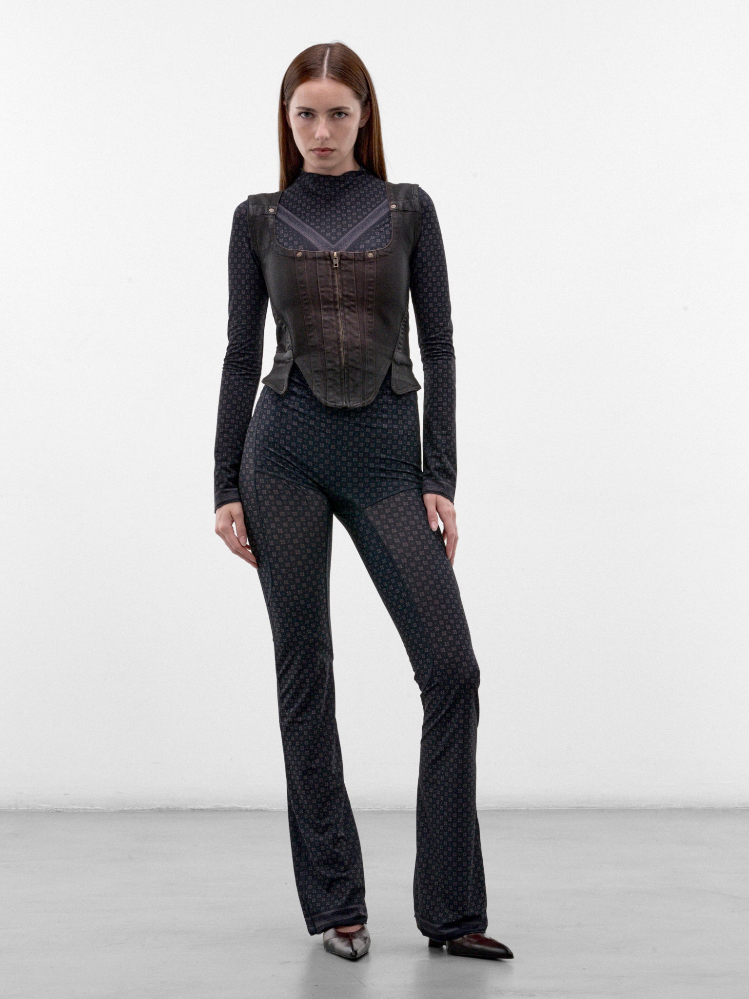 Navy Mesh Leggings (HALLE0SC-SCARF)
