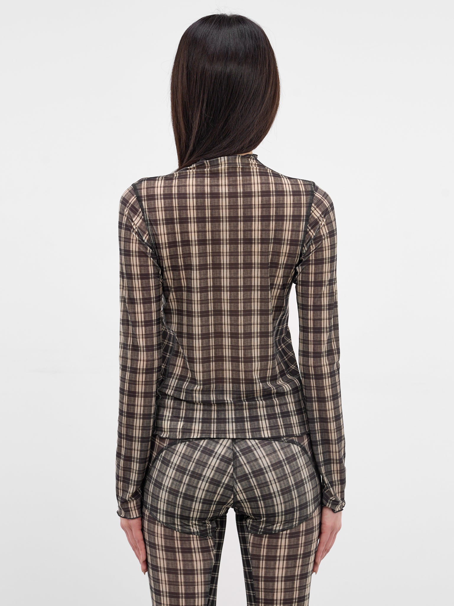 Black Halcyon Mesh Check Top (HATO0CC-COMBI-CHECK)