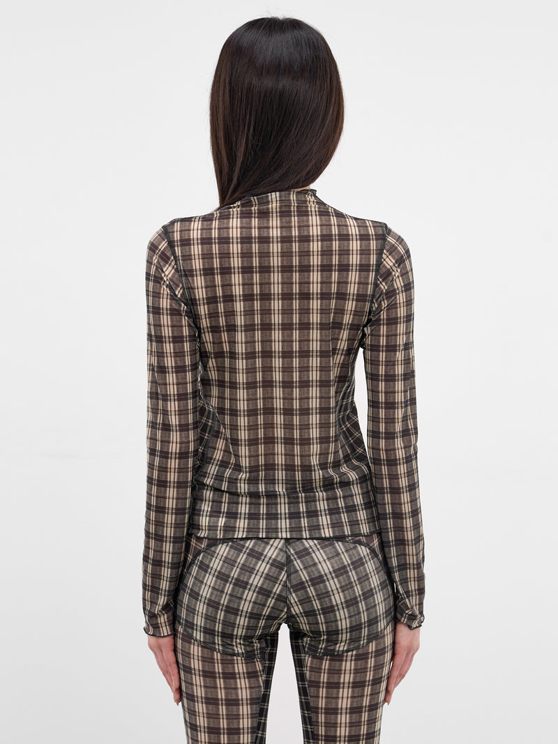 Black Halcyon Mesh Check Top (HATO0CC-COMBI-CHECK)